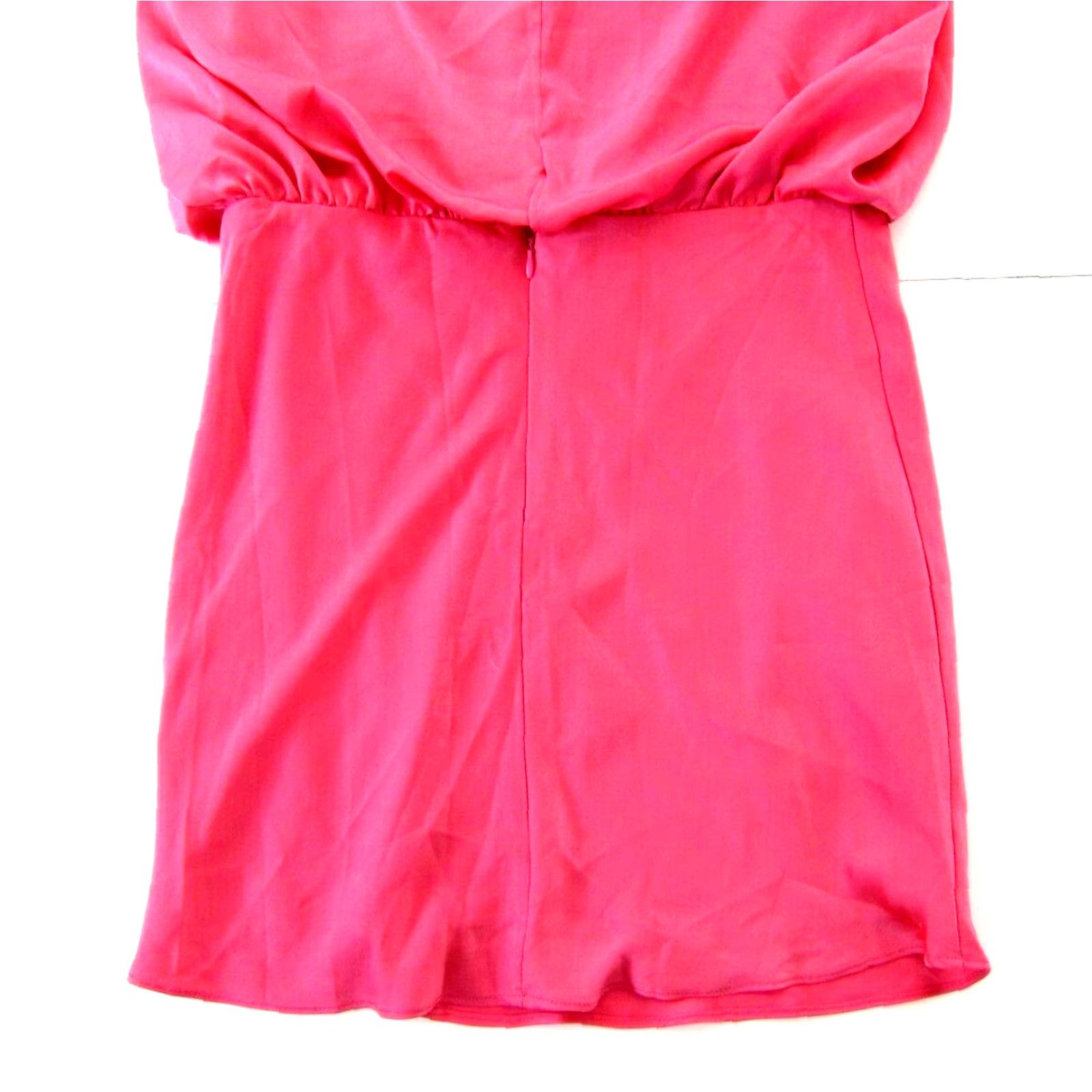 Vintage DO+BE Pink Silky Sleeveless High Neck Sheath Cocktail Prom Dress M Size M / US 6-8 / IT 42-44 - 6 Thumbnail