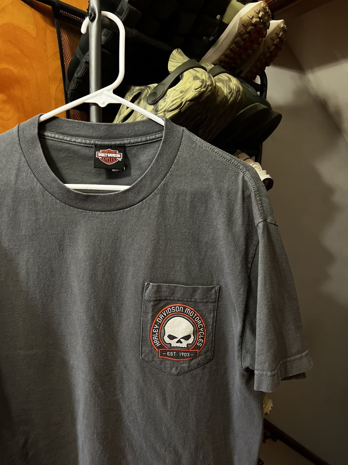 Harley Davidson × Vintage Harley Davidson T-Shirt Long Branch, NJ Size US L / EU 52-54 / 3 - 3 Thumbnail