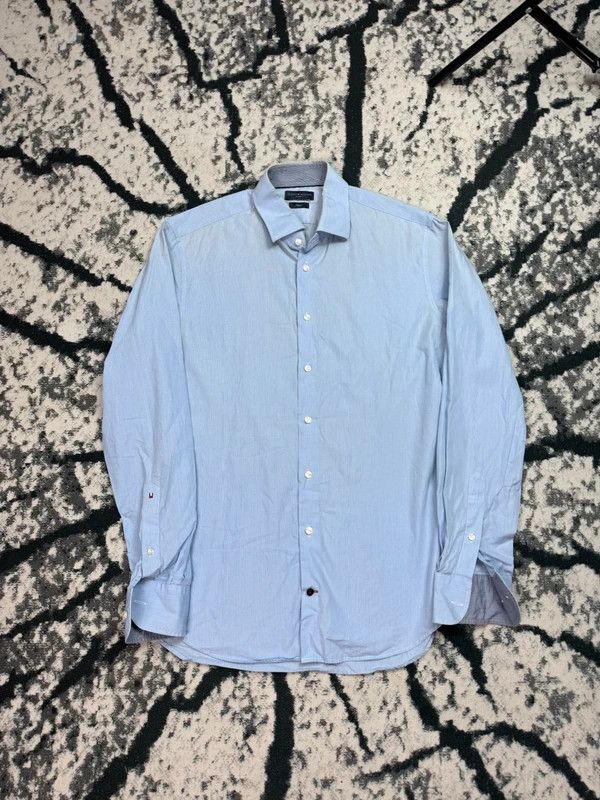 Tommy Hilfiger Tommy Hilfiger basic shirt, blue, elegant, checkered logo, M Size US M / EU 48-50 / 2 - 1 Thumbnail