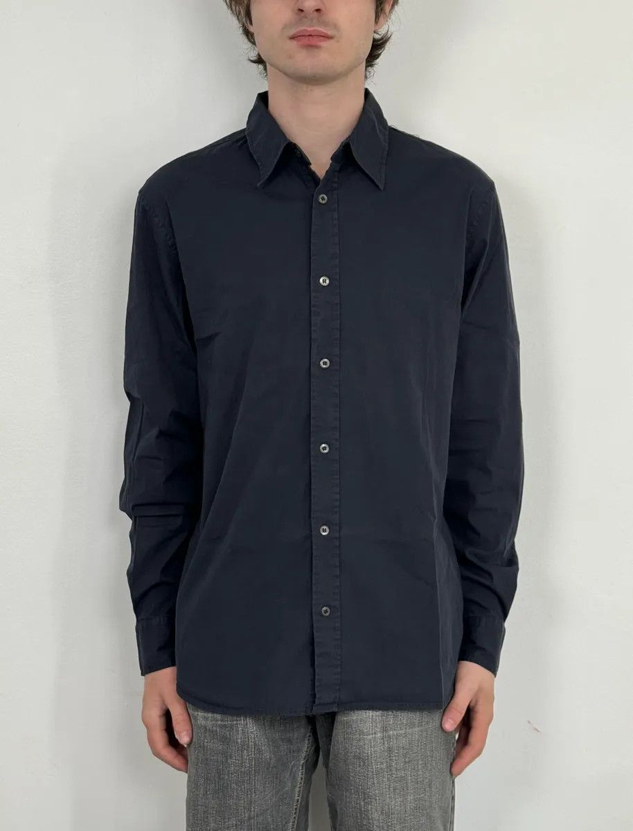 Prada 2000s Prada Navy Classic Soft Shirt Size US M / EU 48-50 / 2 - 2 Thumbnail