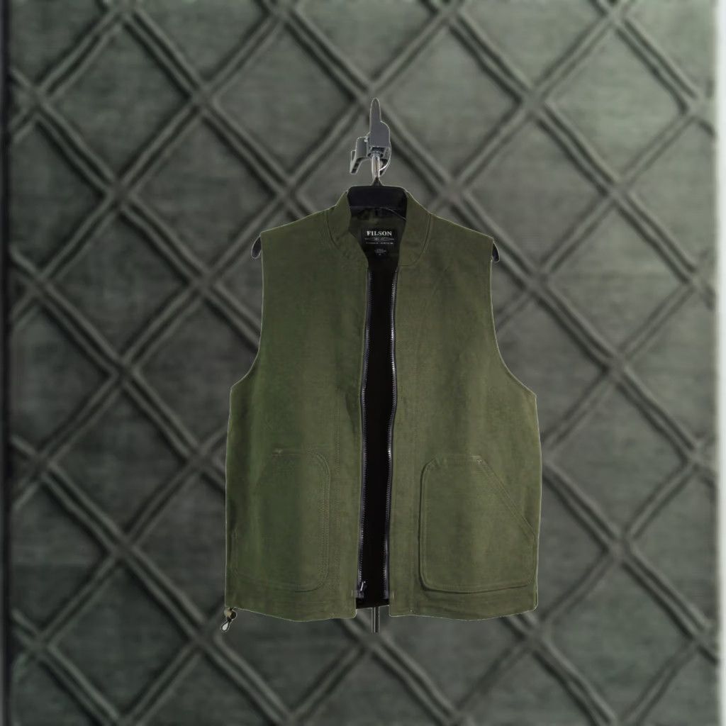 Filson Filson Vest Mens M Olive Green Cotton Made In USA Seattle Military Jacket Winter Hunting Workwear Regular Size M Size US M / EU 48-50 / 2 - 1 Thumbnail