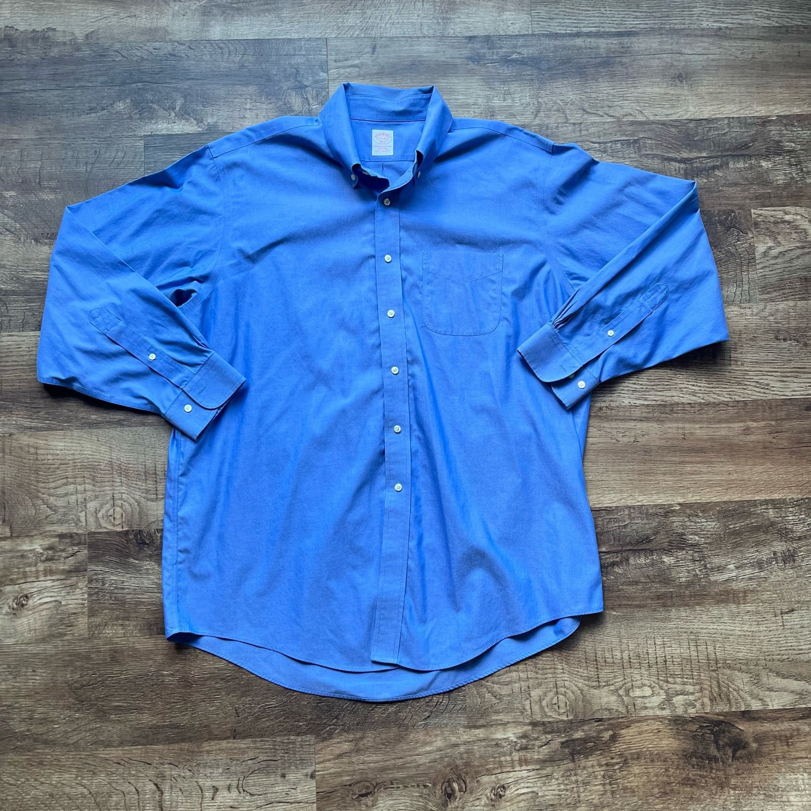 Brooks Brothers Brooks Brothers 346 Long Sleeve Dress Shirt 17.5-4/5 Blue Size US XL / EU 56 / 4 - 1 Thumbnail