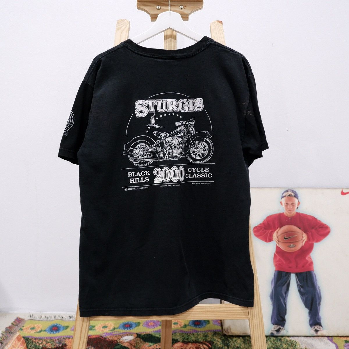 Vintage Sturgis Wolf 2000 VTG T Shirts Size US L / EU 52-54 / 3 - 4 Thumbnail