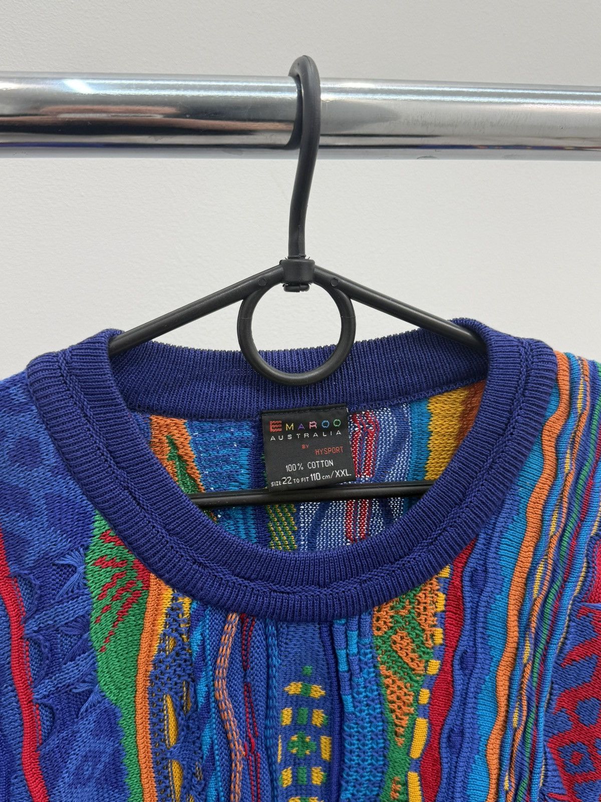 Vintage Emaroo Coogi Style Australia 3D Knit Sweater Size US XXL / EU 58 / 5 - 3 Thumbnail