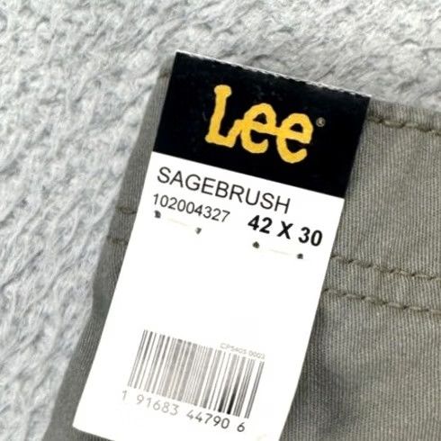Lee Lee Cargo Pants Mens 42X30 Grey Straight Leg Flat Front Outdoor Stretch Logo NEW Size US 42 / EU 58 - 2 Thumbnail