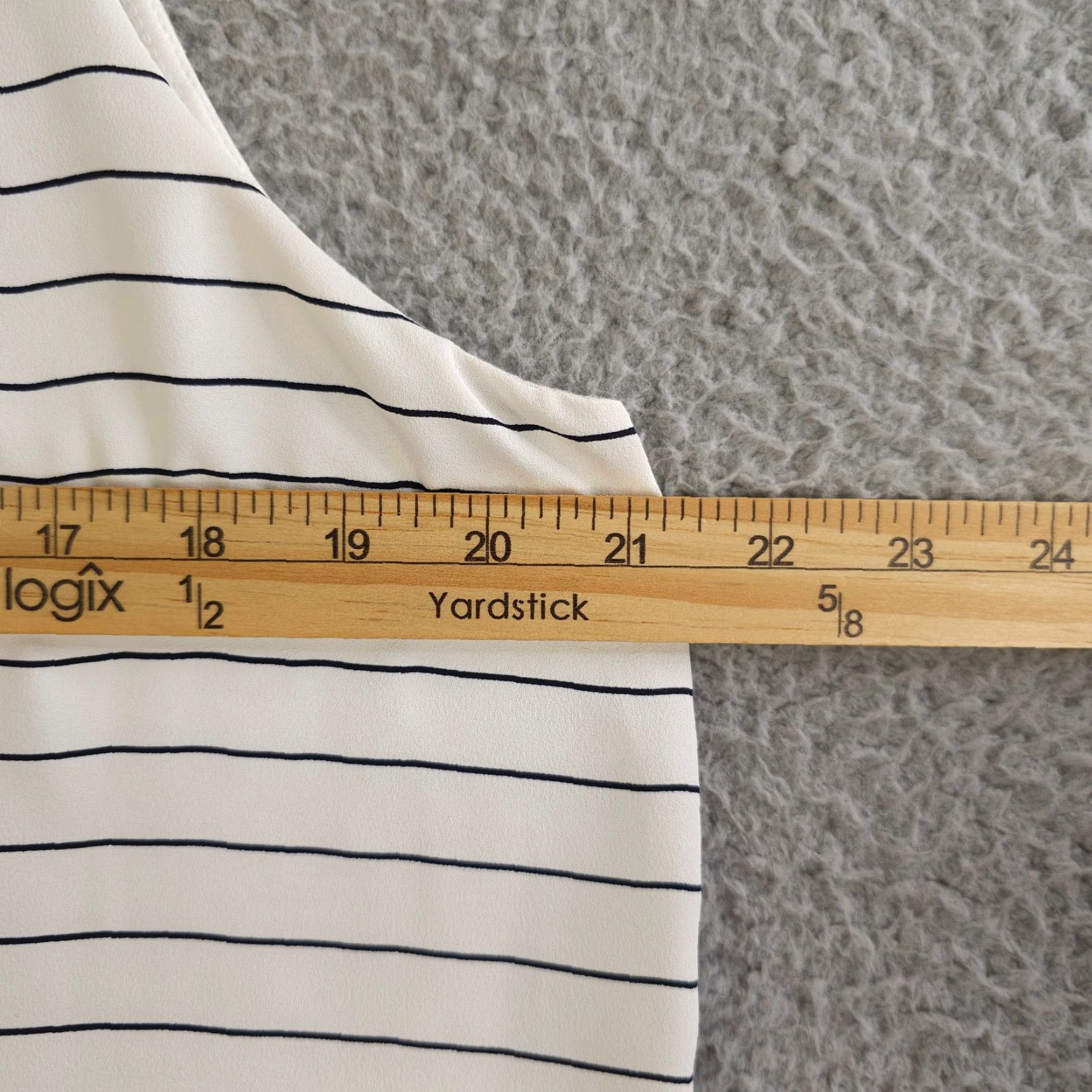 Ann Taylor Ann Taylor Tank Top Womens XL White Striped Sleeveless Lined Shirt Casual Size XL / US 12-14 / IT 48-50 - 5 Thumbnail