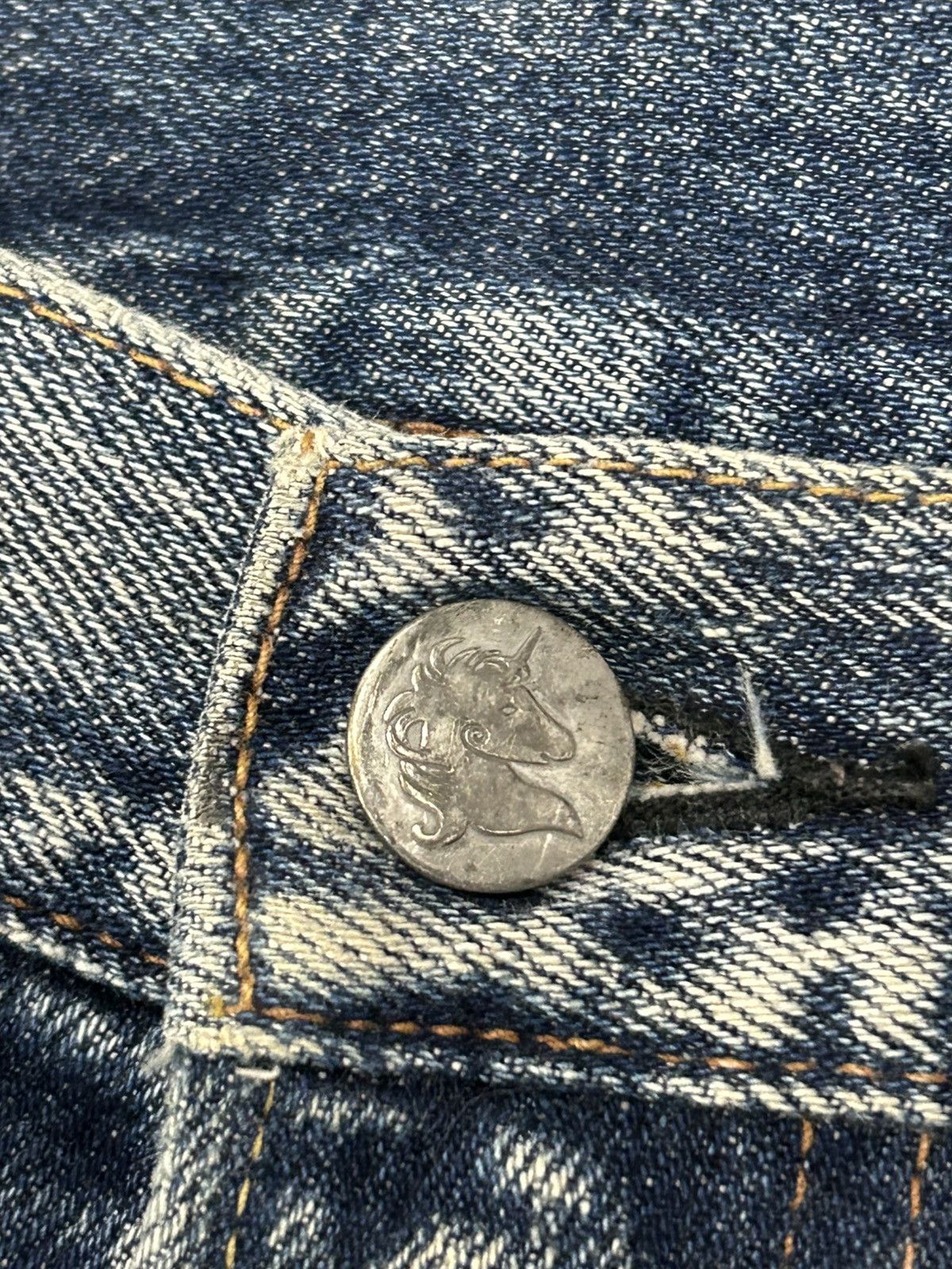 Le Grande Bleu (L.G.B.) Vintage Rna Jeans Mud Washed Dirty Distressed Jeans Size US 34 / EU 50 - 9 Thumbnail