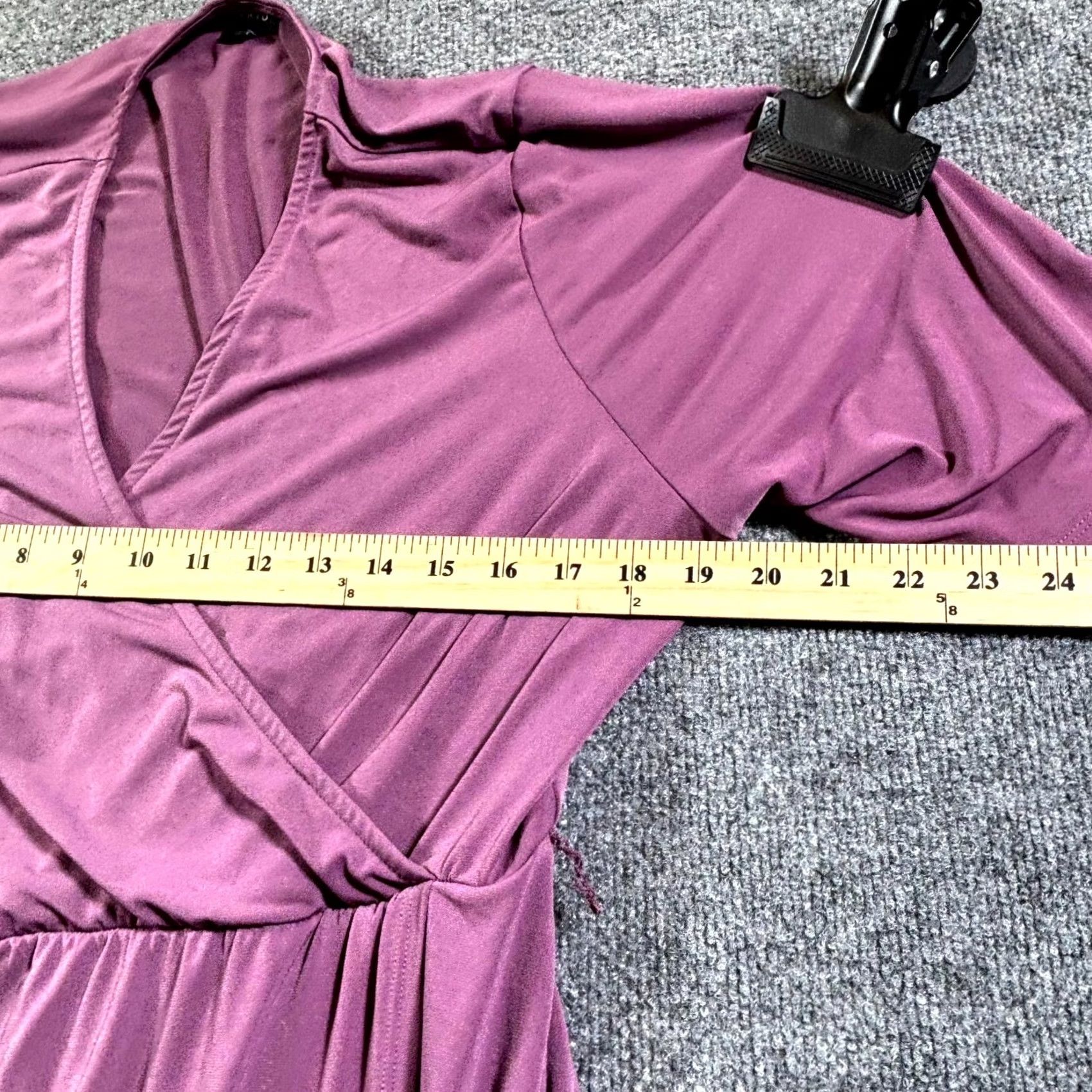Torrid Torrid Wrap Midi Dress Women's Purple Surplice Neck Pockets Pleated Wedding Short Sleeves Size XS / US 0-2 / IT 36-38 - 2 Thumbnail