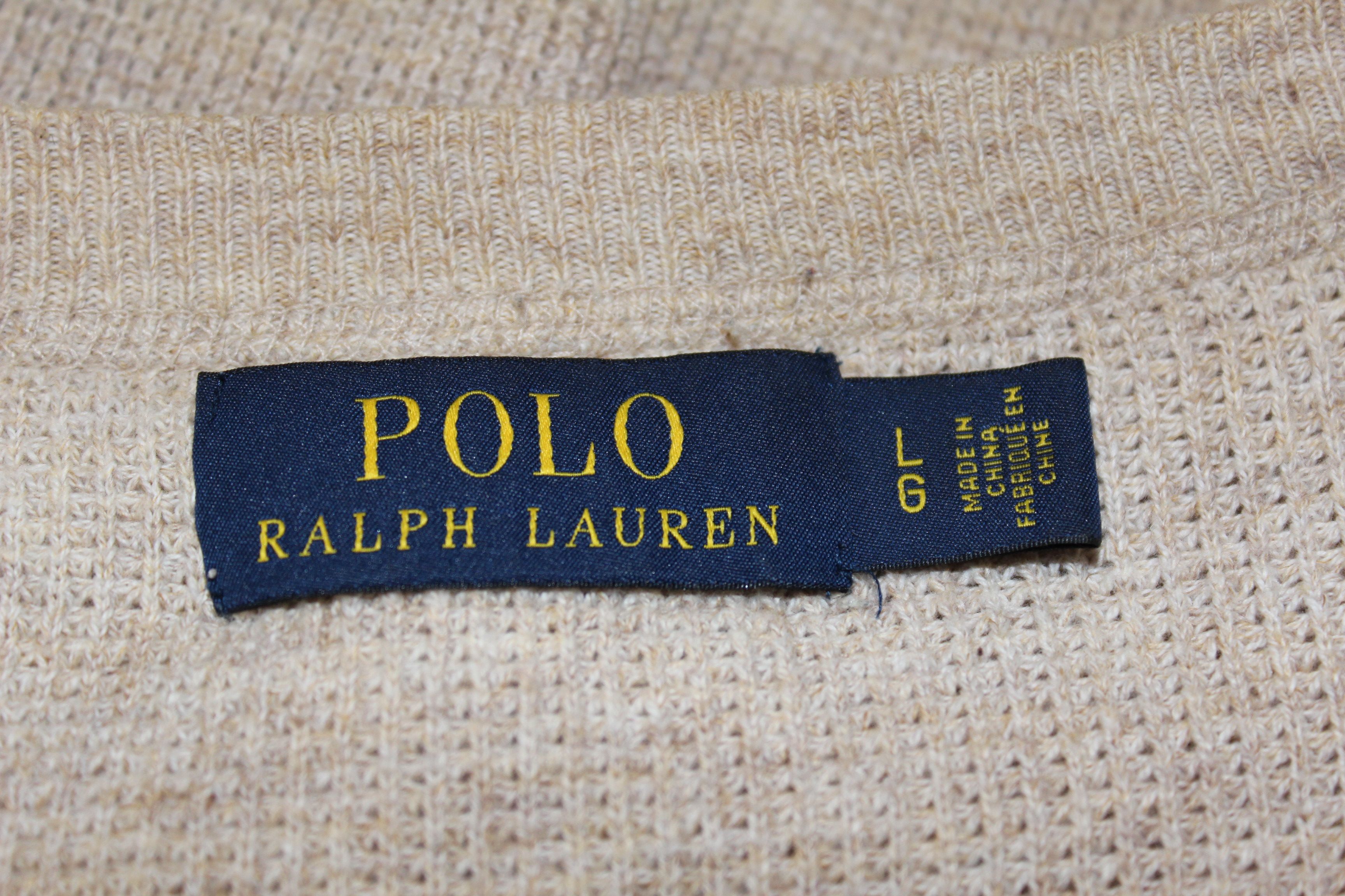 Polo Ralph Lauren Men's RALPH LAUREN Crew Neck Green Jumper Size L Size US L / EU 52-54 / 3 - 7 Thumbnail