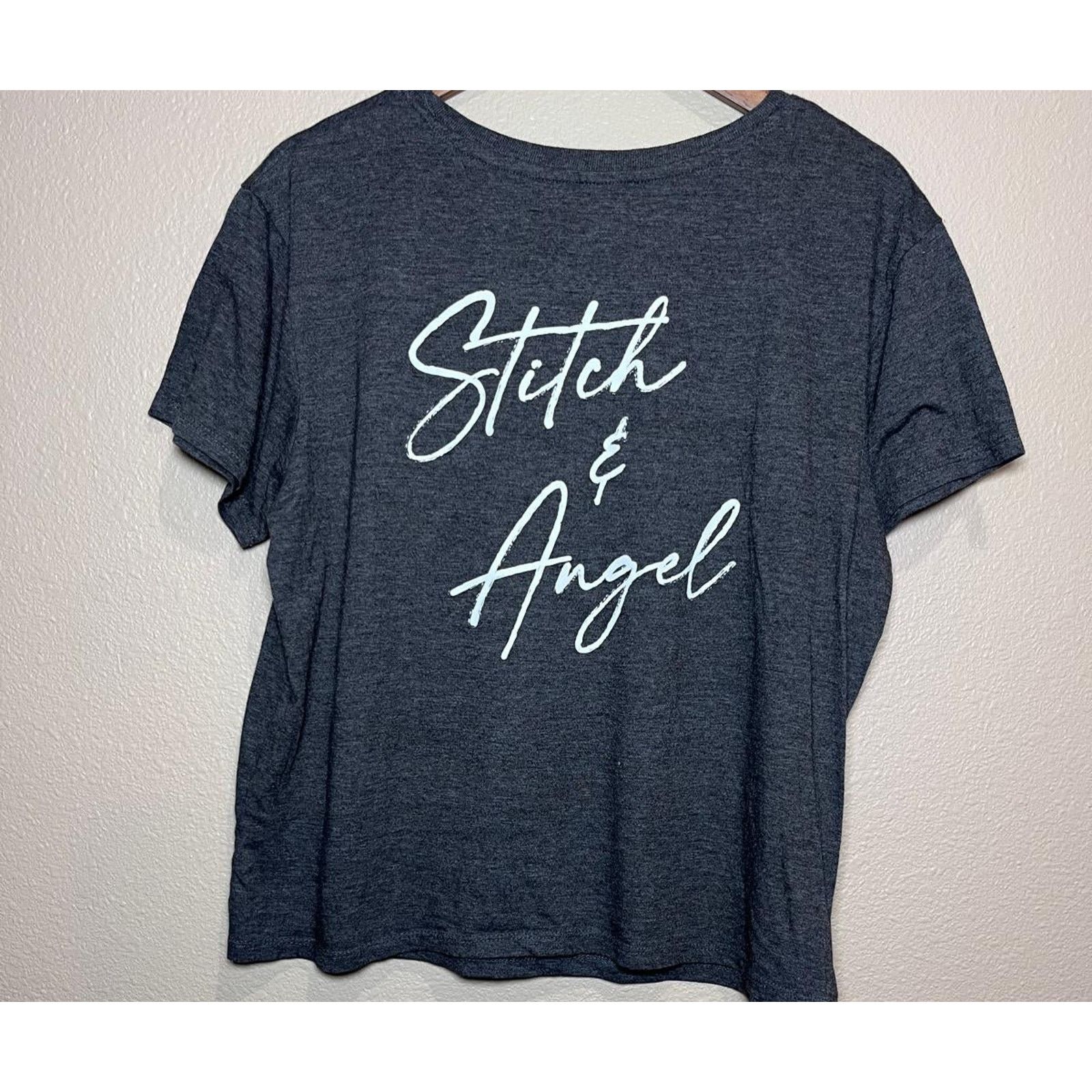 Disney 🌌 Disney "Stitch & Angel" Graphic Tee – Charcoal Size L Size US L / EU 52-54 / 3 - 2 Thumbnail