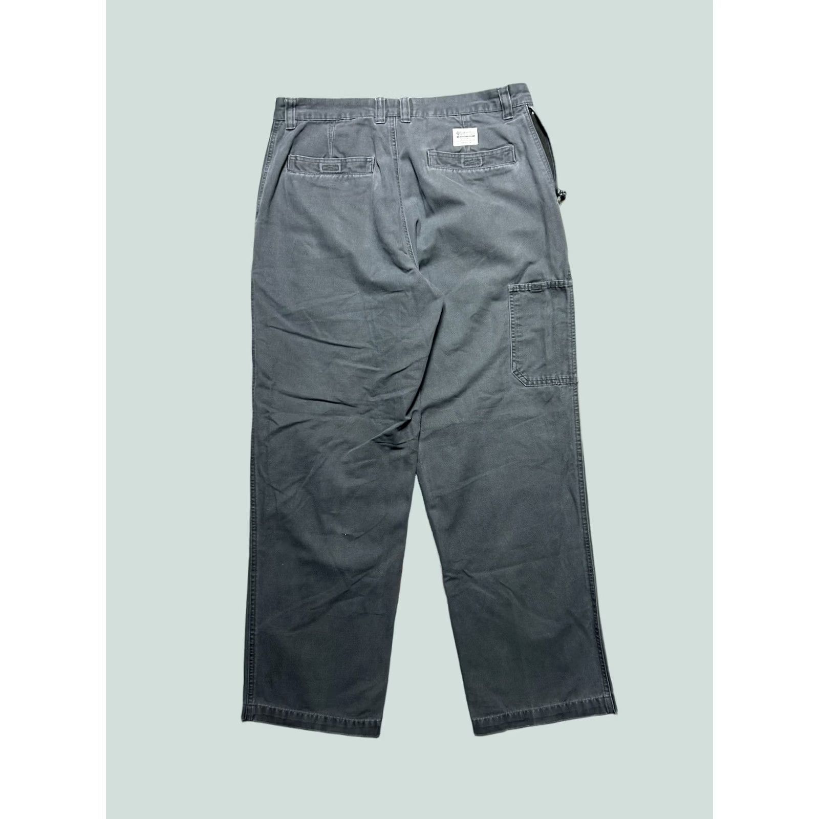 Vintage Columbia Pants Canvas Carpenter Gray 34x30 Mens Outdoor Hiking Fishing Size US 34 / EU 50 - 1 Thumbnail