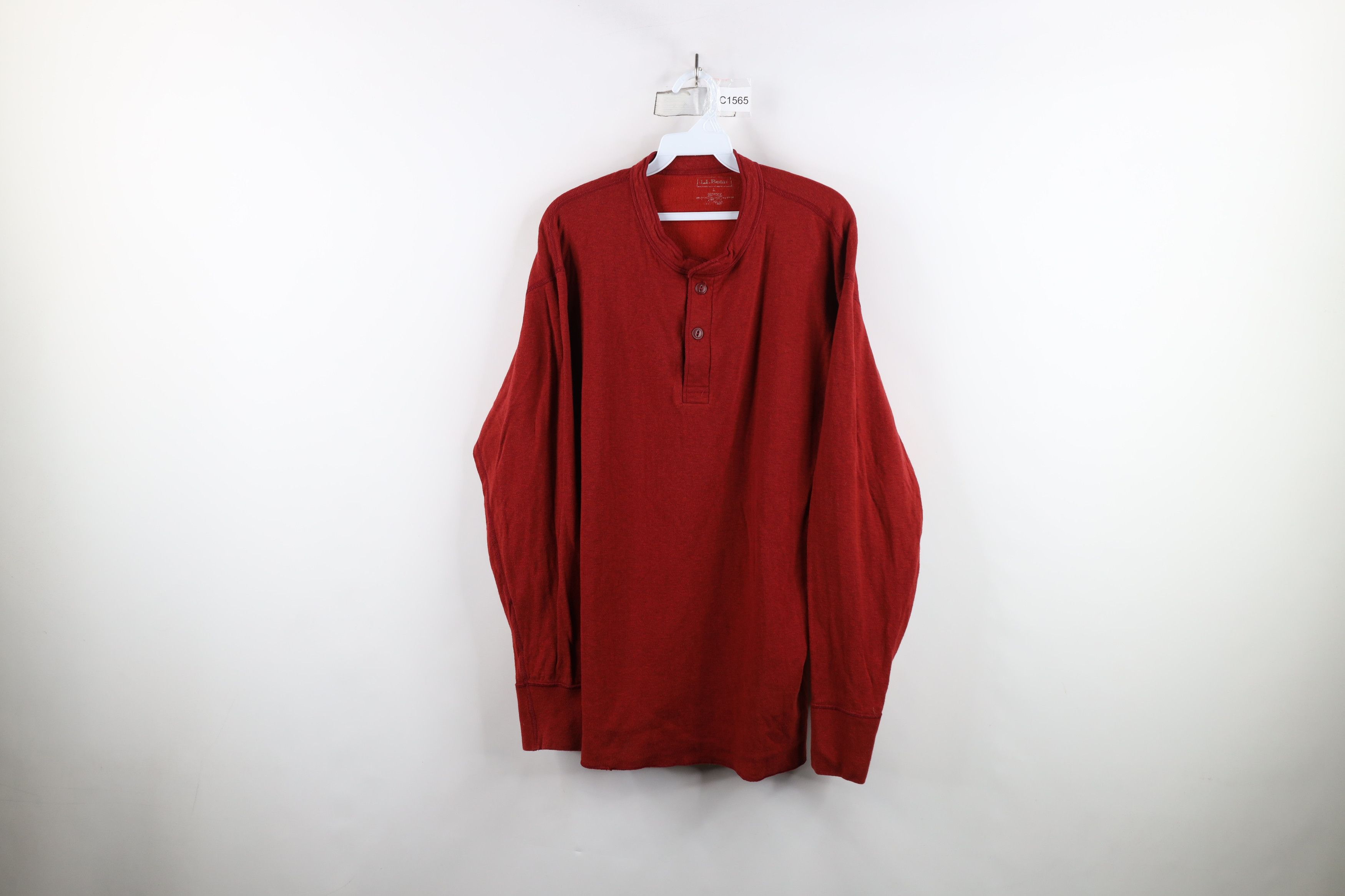 L.L. Bean × Vintage Vintage LL Bean Rivers Driver Long Sleeve Henley T-Shirt Size US L / EU 52-54 / 3 - 1 Thumbnail