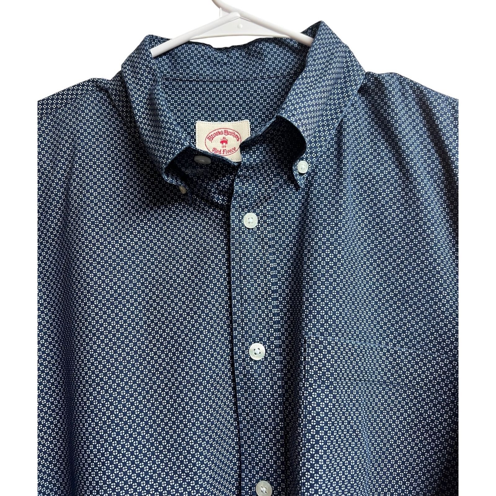 Brooks Brothers Brooks Brothers Red Fleece Cotton Blue White Long Sleeve Size US L / EU 52-54 / 3 - 3 Thumbnail
