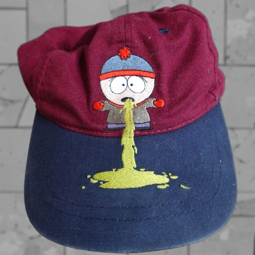 Vintage VINTAGE Comedy Central South Park Hat Red Embroidered Stan Baseball Cap Adults One Size Adjustable Mens Cotton 1998 Size US M / EU 48-50 / 2 - 1 Thumbnail
