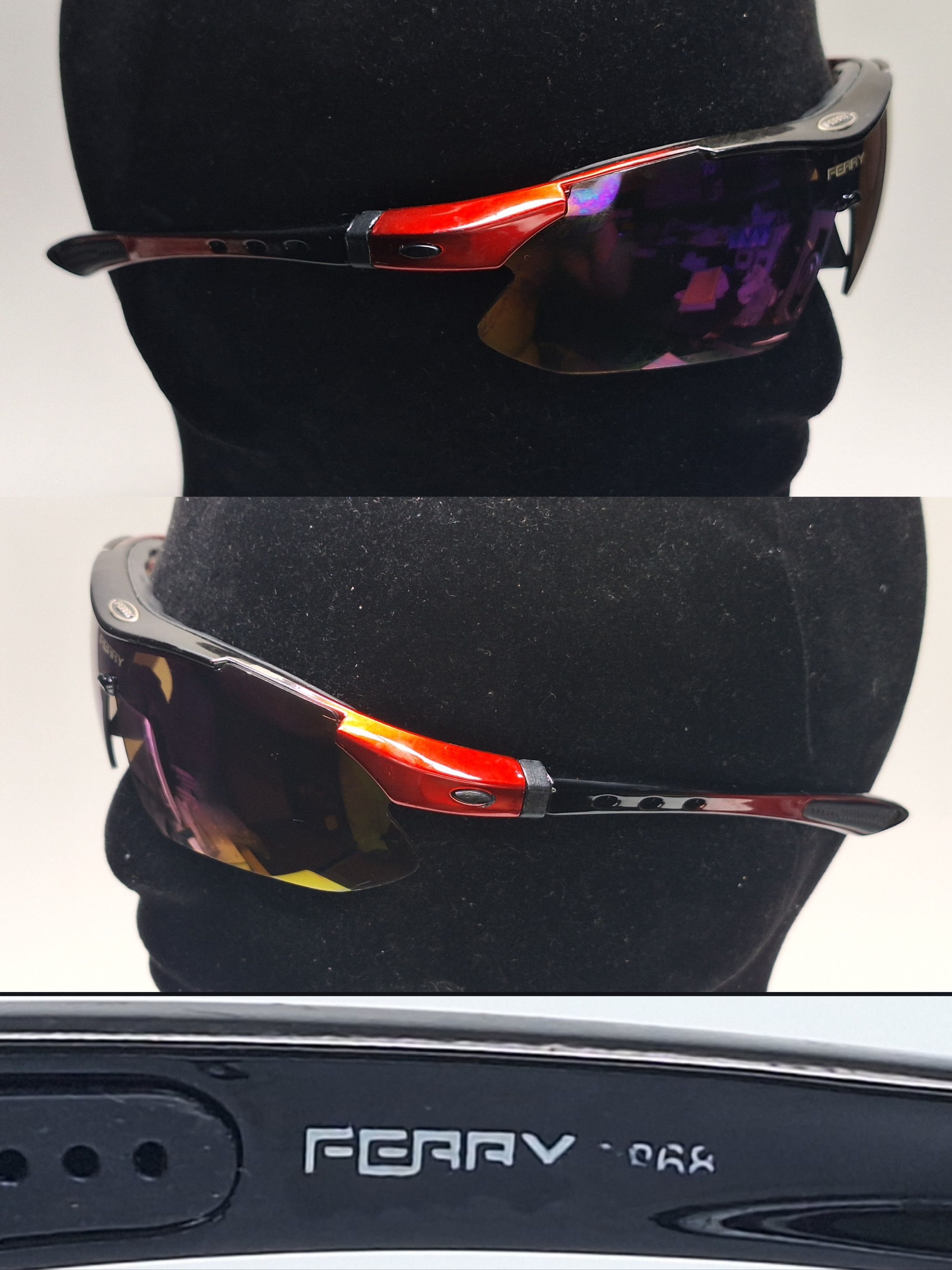 Vintage FERRY Japan Sport Wrap Sunglasses Flexible Moving Temple Y2K Size ONE SIZE - 8 Thumbnail