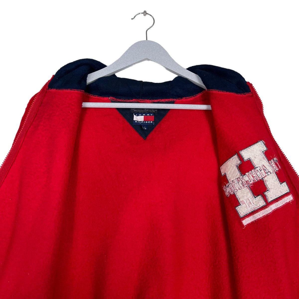 Tommy Hilfiger 🔥 VINTAGE 90s TOMMY HILFIGER ANORAK FLEECE HOODIES BOMBER Size US L / EU 52-54 / 3 - 13 Thumbnail