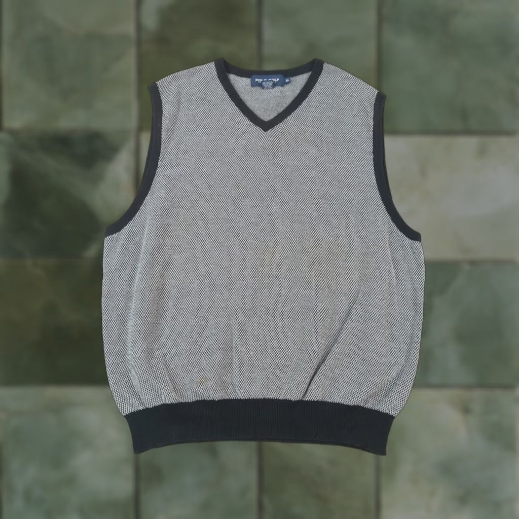 Ralph Lauren Ralph Lauren Mens Sweater Vest Extra Large XL Black White Size US XL / EU 56 / 4 - 1 Thumbnail