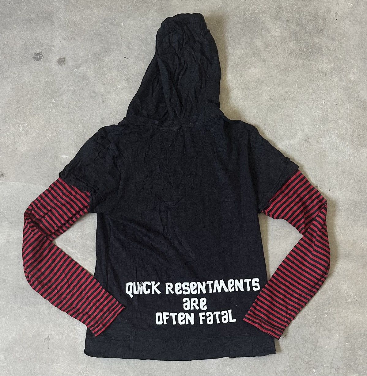 GF Ferre VINTAGE JAPAN AFFLICTION DOUBLE SLEEVE LIGHT HOODIE Size US S / EU 44-46 / 1 - 7 Thumbnail
