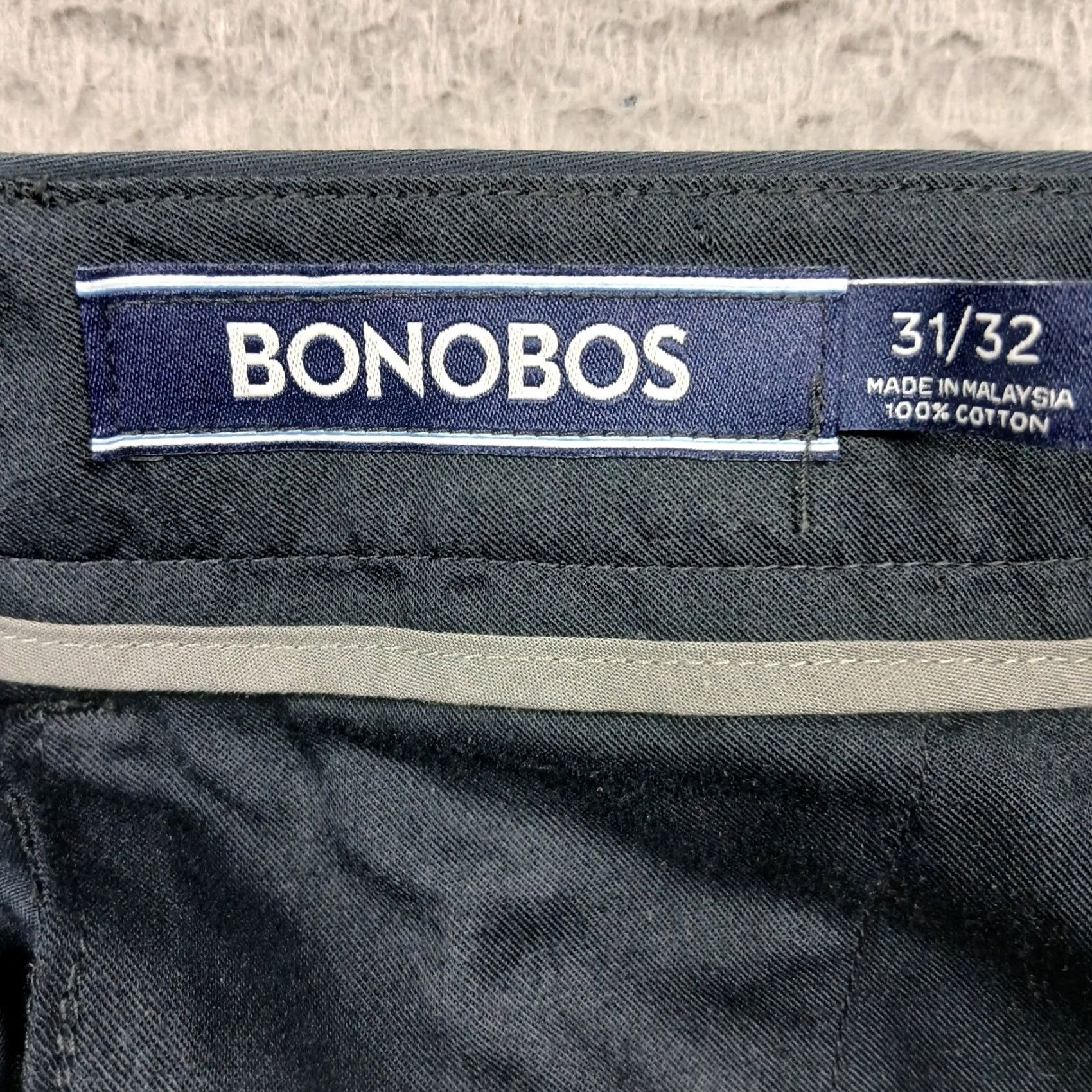 Bonobos Bonobos Slim Fit Chino Pants Mens 31x32 Navy Blue Cotton Casual Size US 31 - 4 Thumbnail