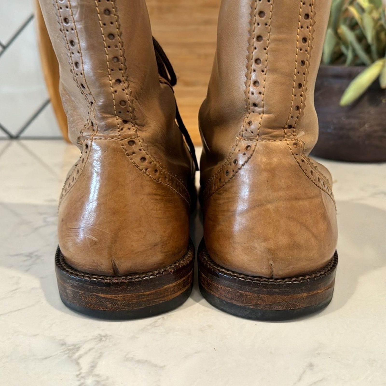 Asos ASOS Brogue leather lace up boots wingtip academia size 10 Size US 10 / EU 43 - 5 Thumbnail