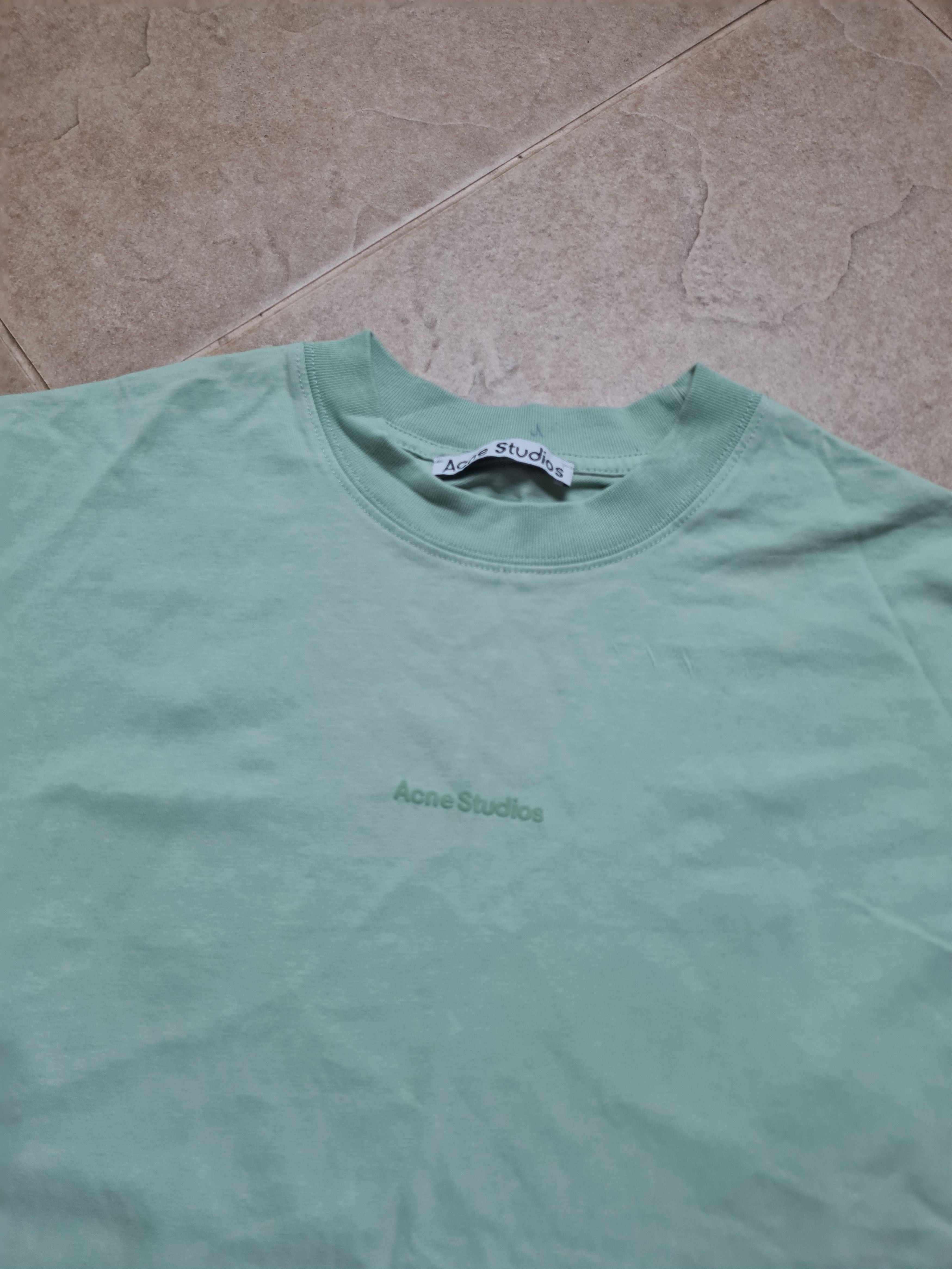 Acne Studios Acne Studios Logo T-shirt Oversized Jersey Green Size S Size S / US 4 / IT 40 - 12 Thumbnail