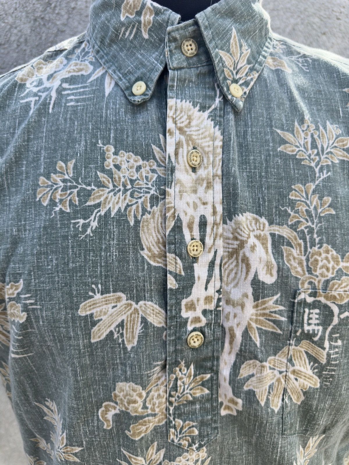 Reyn Spooner Reyn Spooner Hawaiian Print Green 3/4 Button Men's Medium Size US M / EU 48-50 / 2 - 3 Thumbnail