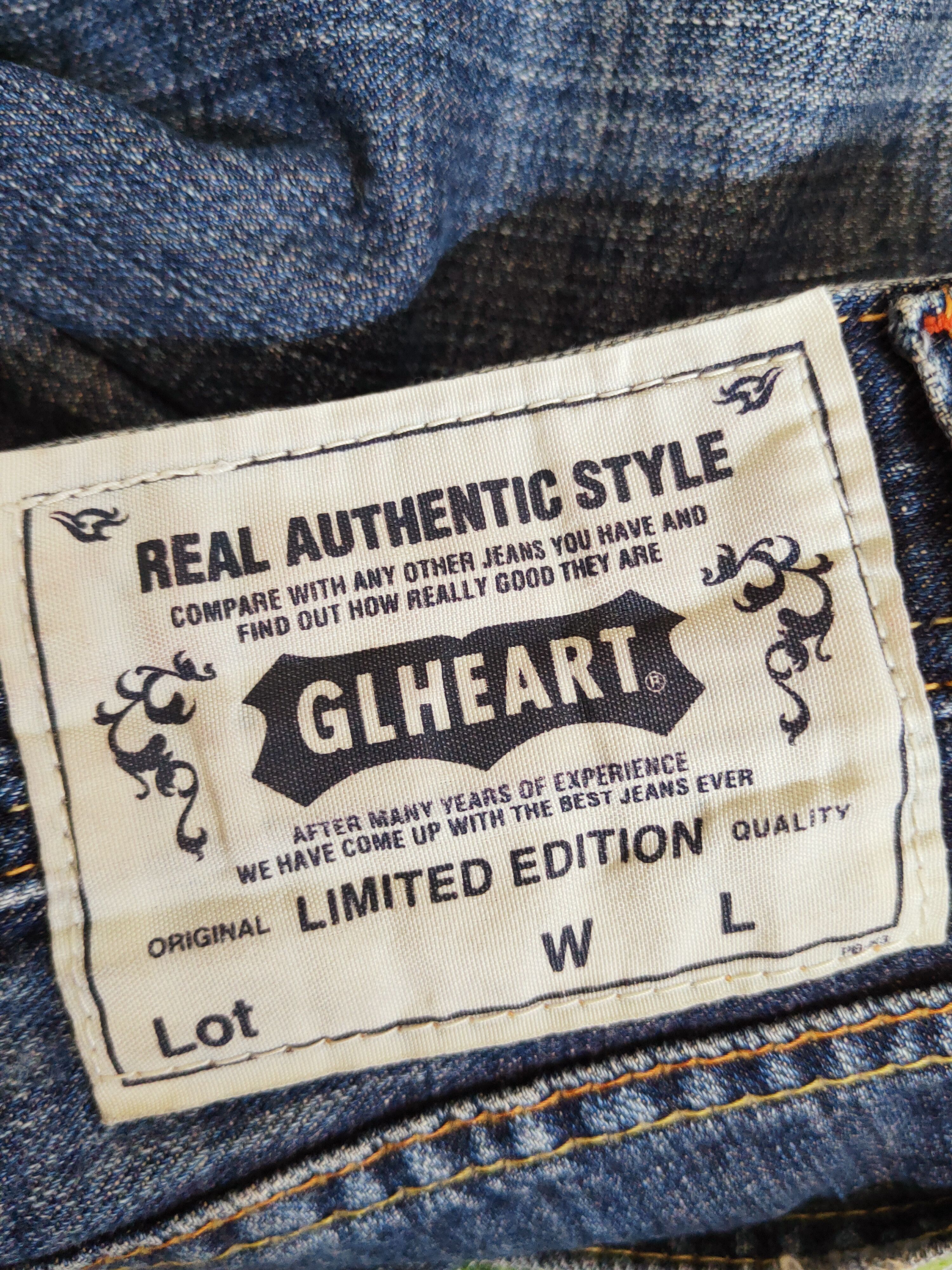 Japanese Brand GLHeart Dark Blue Distressed Ripped Jeans #S2690 Size 33" - 14 Thumbnail