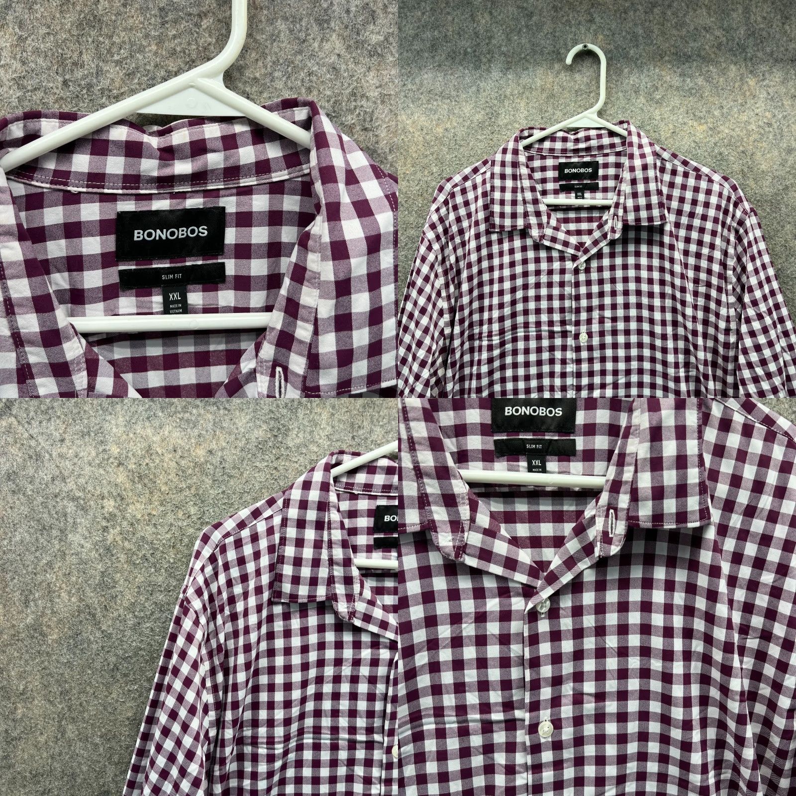 Bonobos VINTAGE Bonobos Shirt Men XXL Purple Check Button-Down Slim Fit Casual/Business/Formal Wear Size US XXL / EU 58 / 5 - 8 Thumbnail