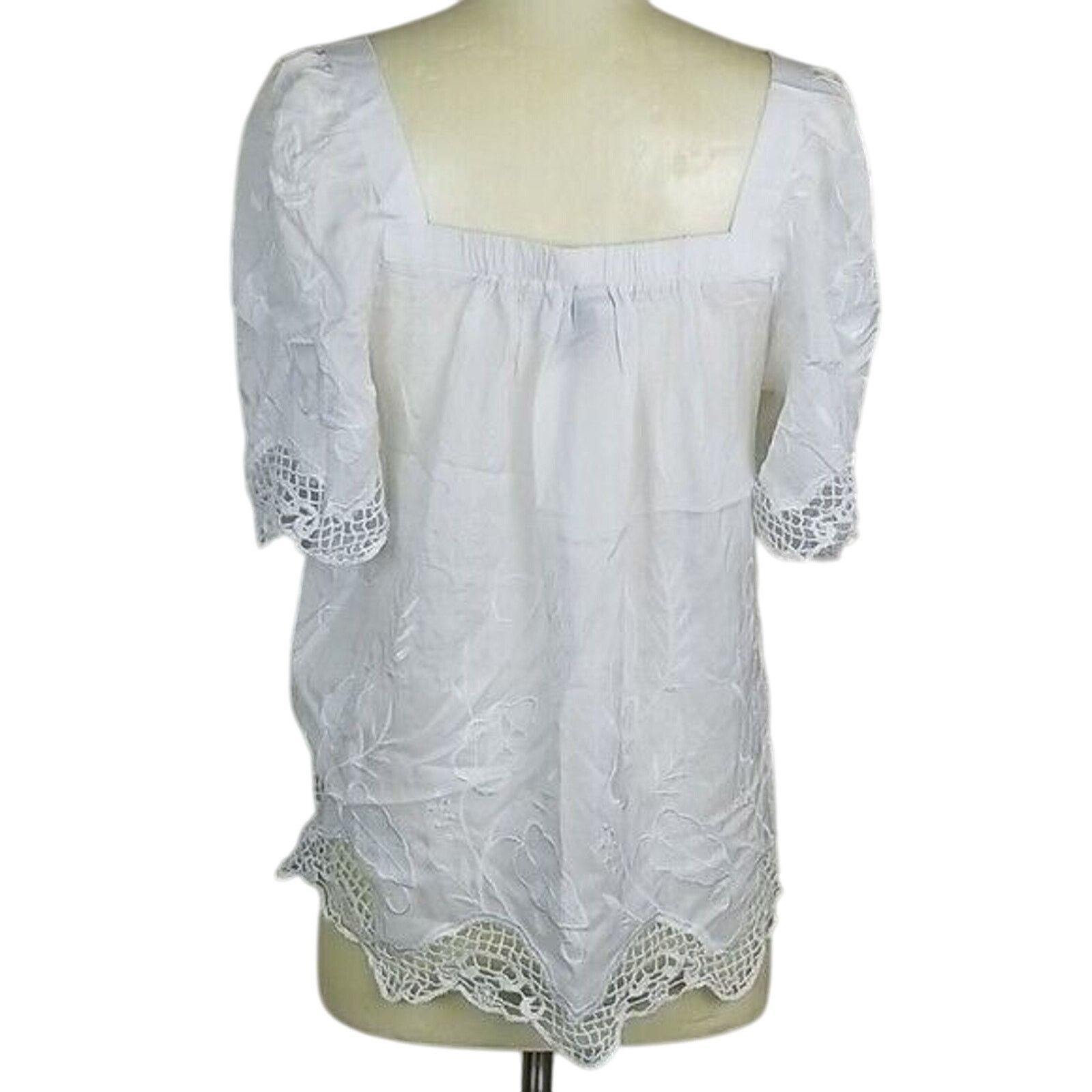 Sutton Studio Sutton Studio Womens Silk Tunic Sz 8P Cottagecore Fairycore Size M / US 6-8 / IT 42-44 - 5 Thumbnail