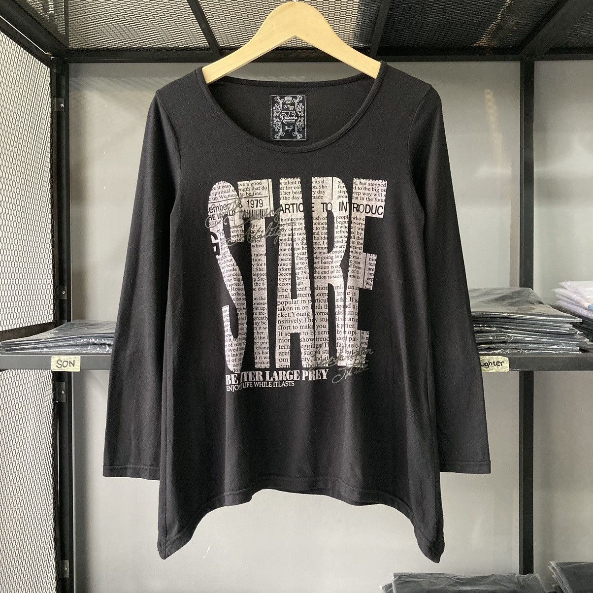 Japanese Brand × Vintage Japanese Y2K Gothic Grunge Style Stare Typography Tees Size US L / EU 52-54 / 3 - 1 Thumbnail
