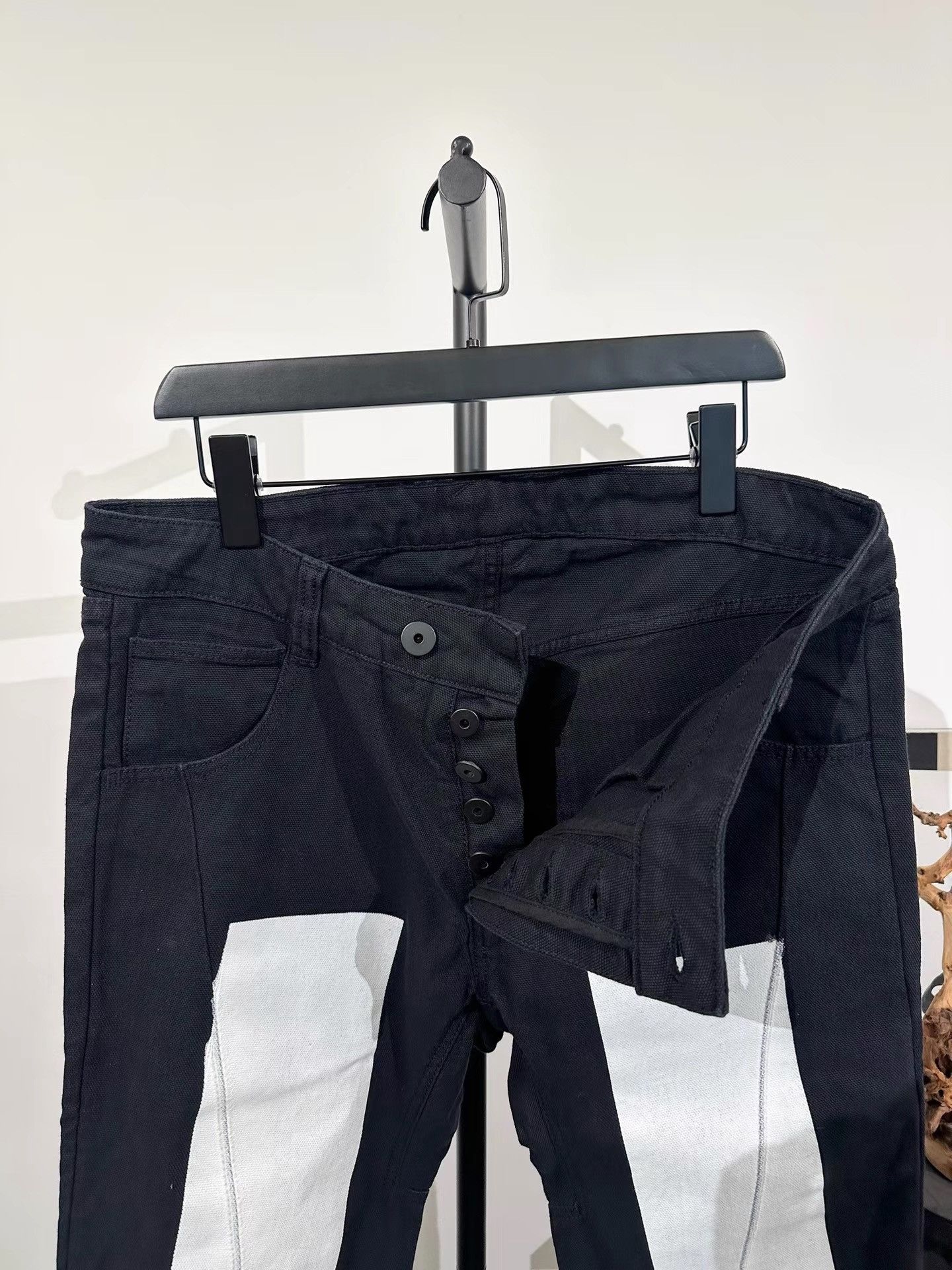 11 By Boris Bidjan Saberi Boris Bidjan Saberi 11by BBS P1 Canvas Curved Pants K35 Size US 35 - 5 Thumbnail