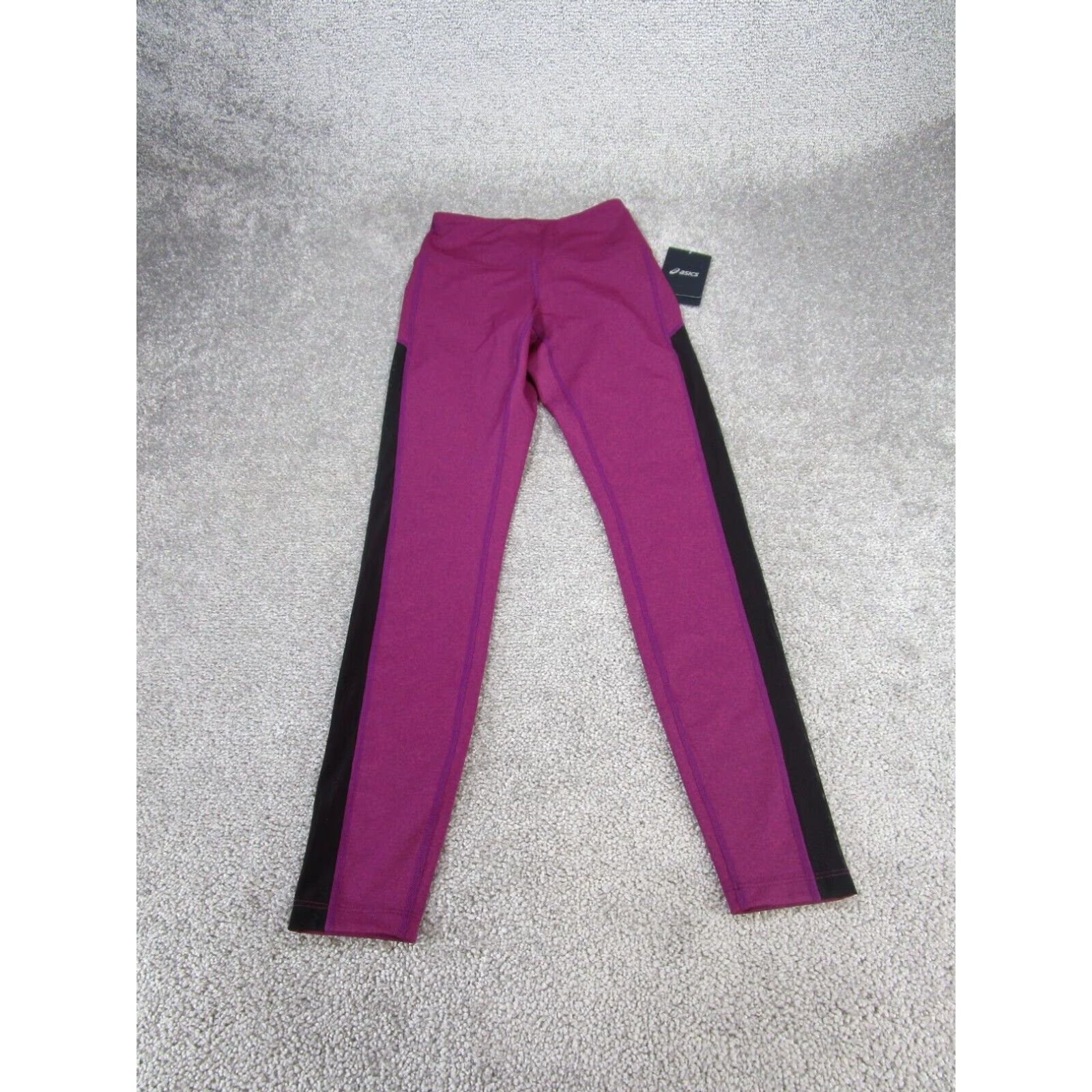 Asics Asics Womens 7/8 Leggings XS Extra Small Purple Panel Tight Gym Training Size 26" / US 2 / IT 38 - 1 Thumbnail