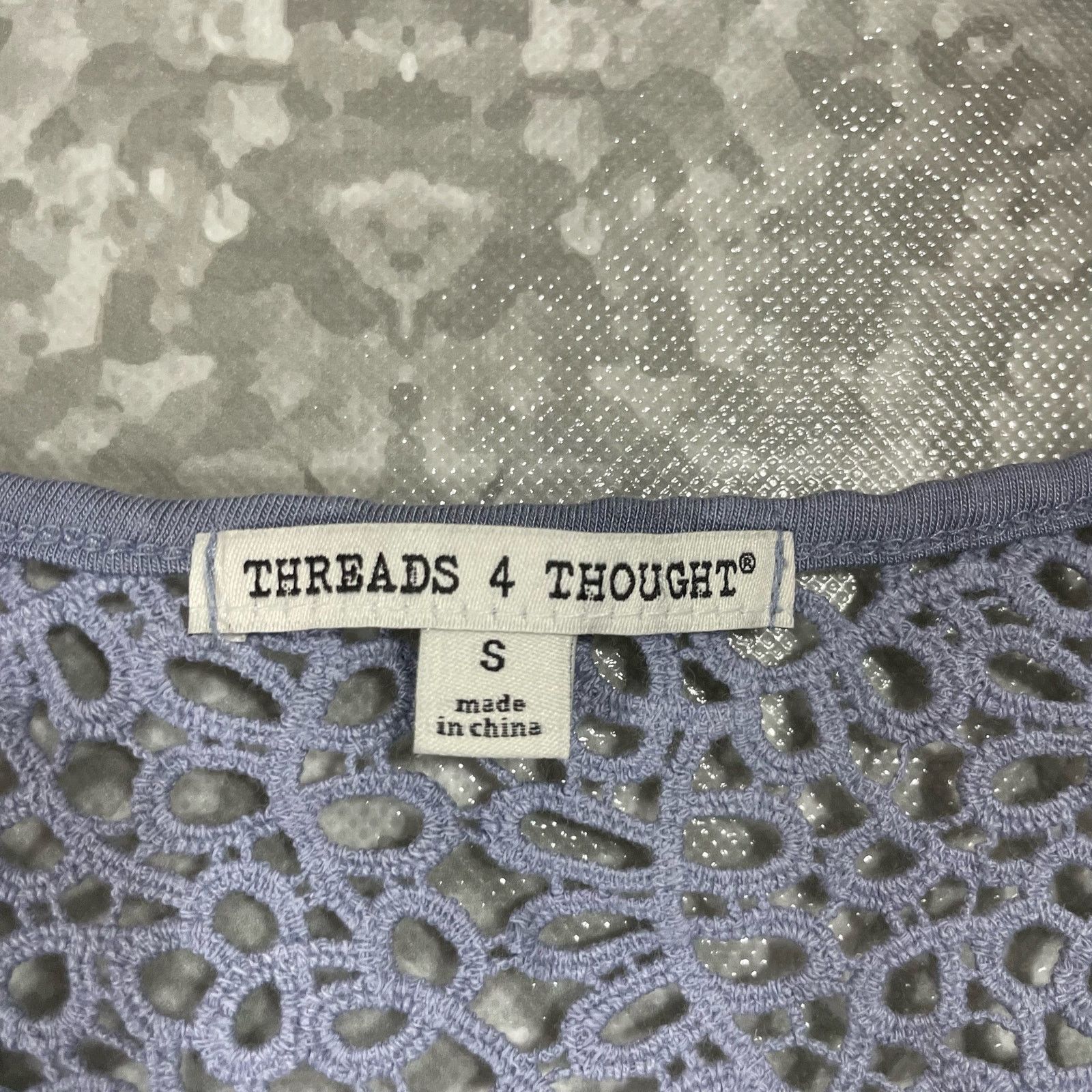 Threads 4 Thought Threads 4 Thought Lilac Lace Back Activewear Top - Small Size S / US 4 / IT 40 - 5 Thumbnail