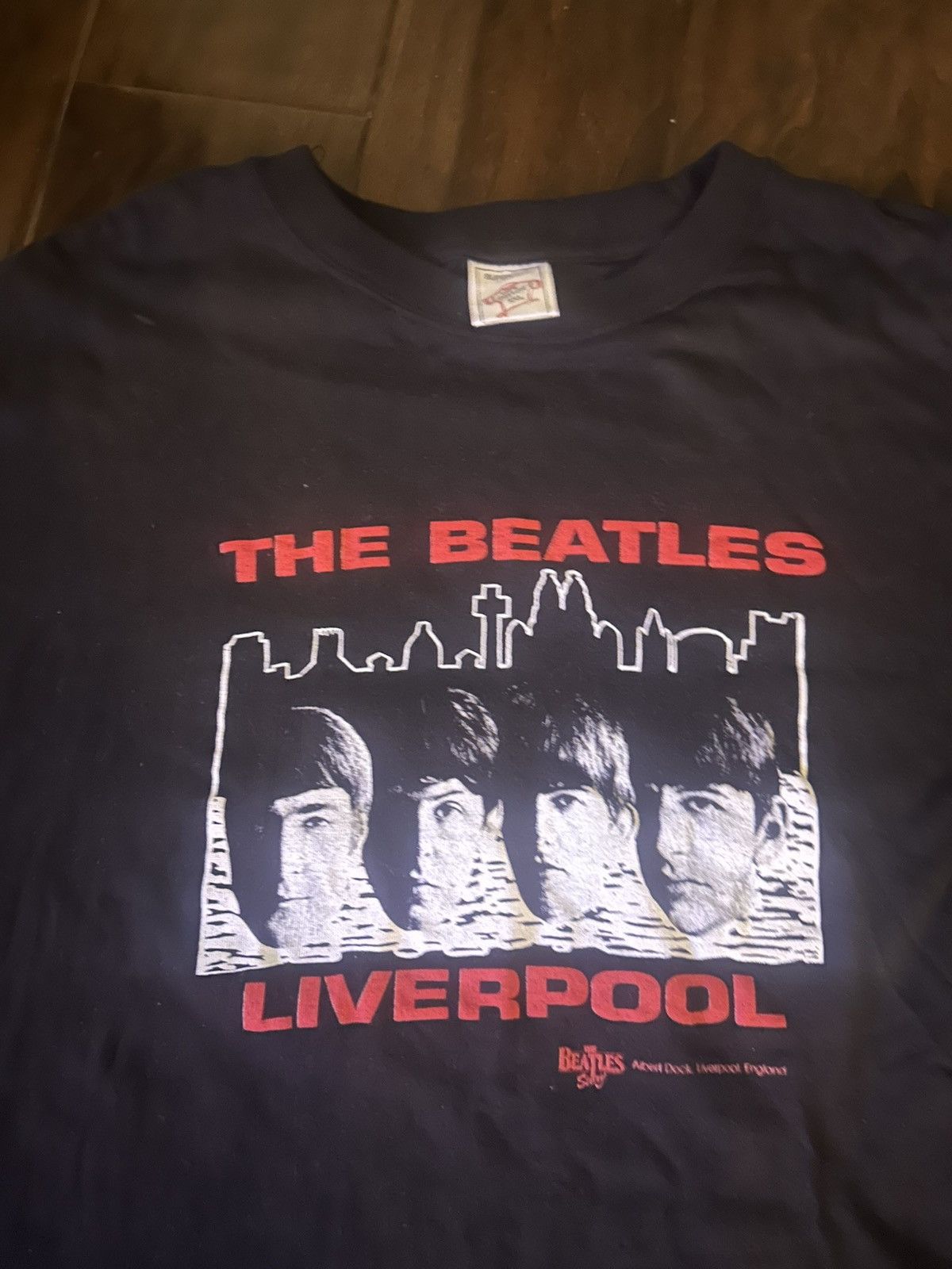 Band Tees × Vintage 80s The Beatles Liverpool T Shirt Size US XL / EU 56 / 4 - 4 Thumbnail