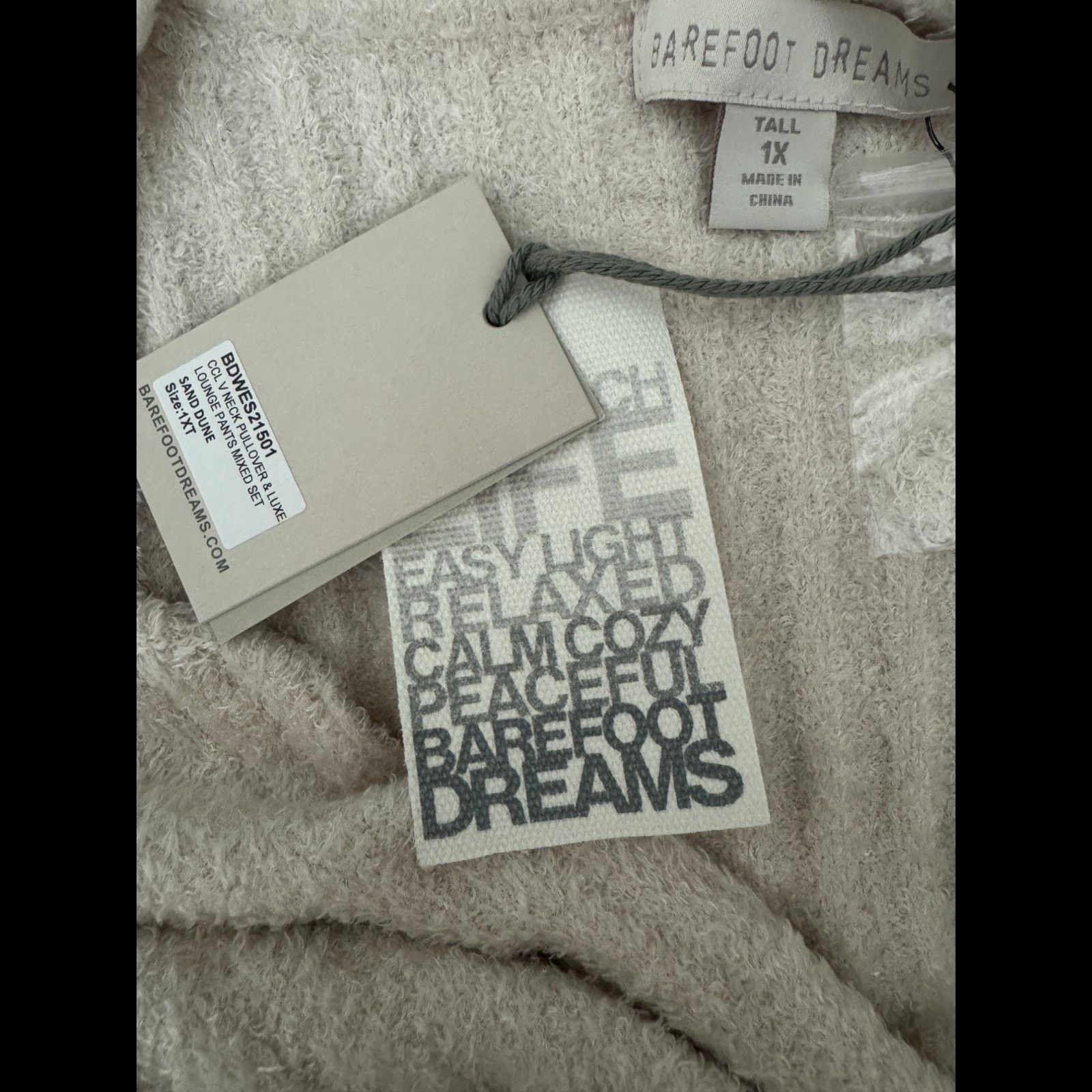 Other Barefoot Dreams Lite Pullover Straight Leg Pant Sand Dune1XT Size 29" - 15 Thumbnail