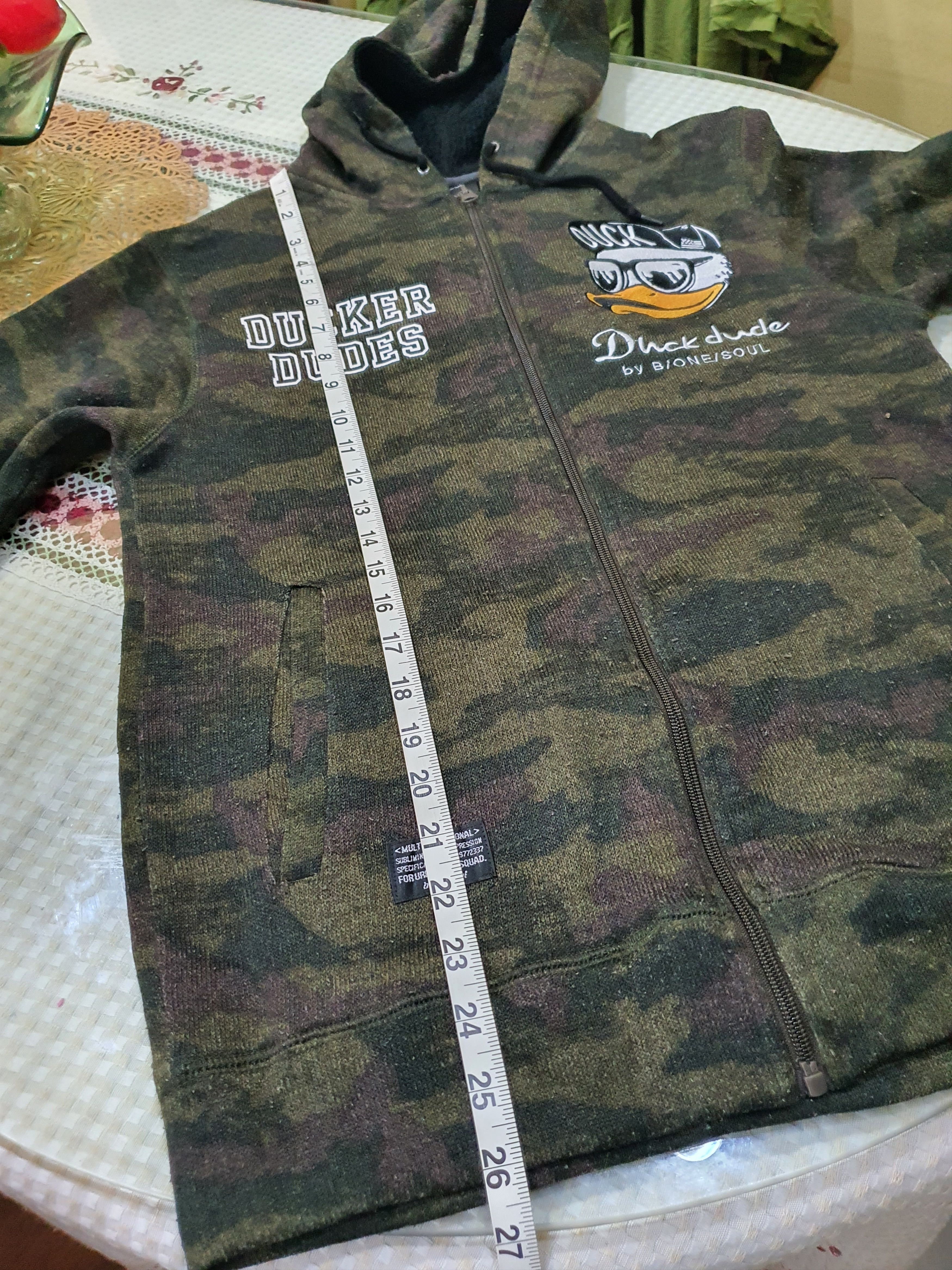 Japanese Brand Duck Dude by B One Soul camo hoodie zip Size US L / EU 52-54 / 3 - 13 Thumbnail