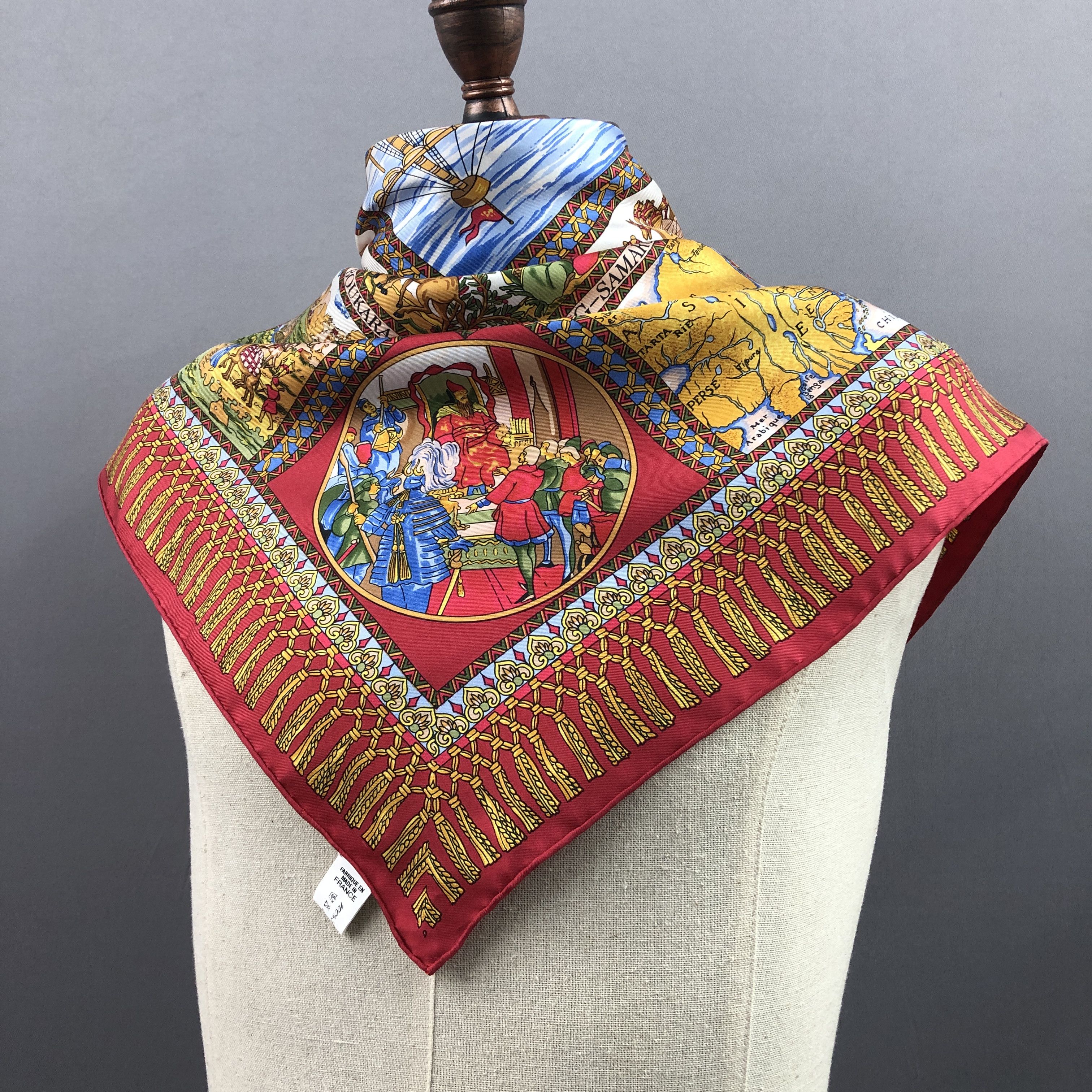 Other × Vintage Vintage The Silk Road SILK Scarf Twill Stole Wraps Scarves Size ONE SIZE - 4 Thumbnail