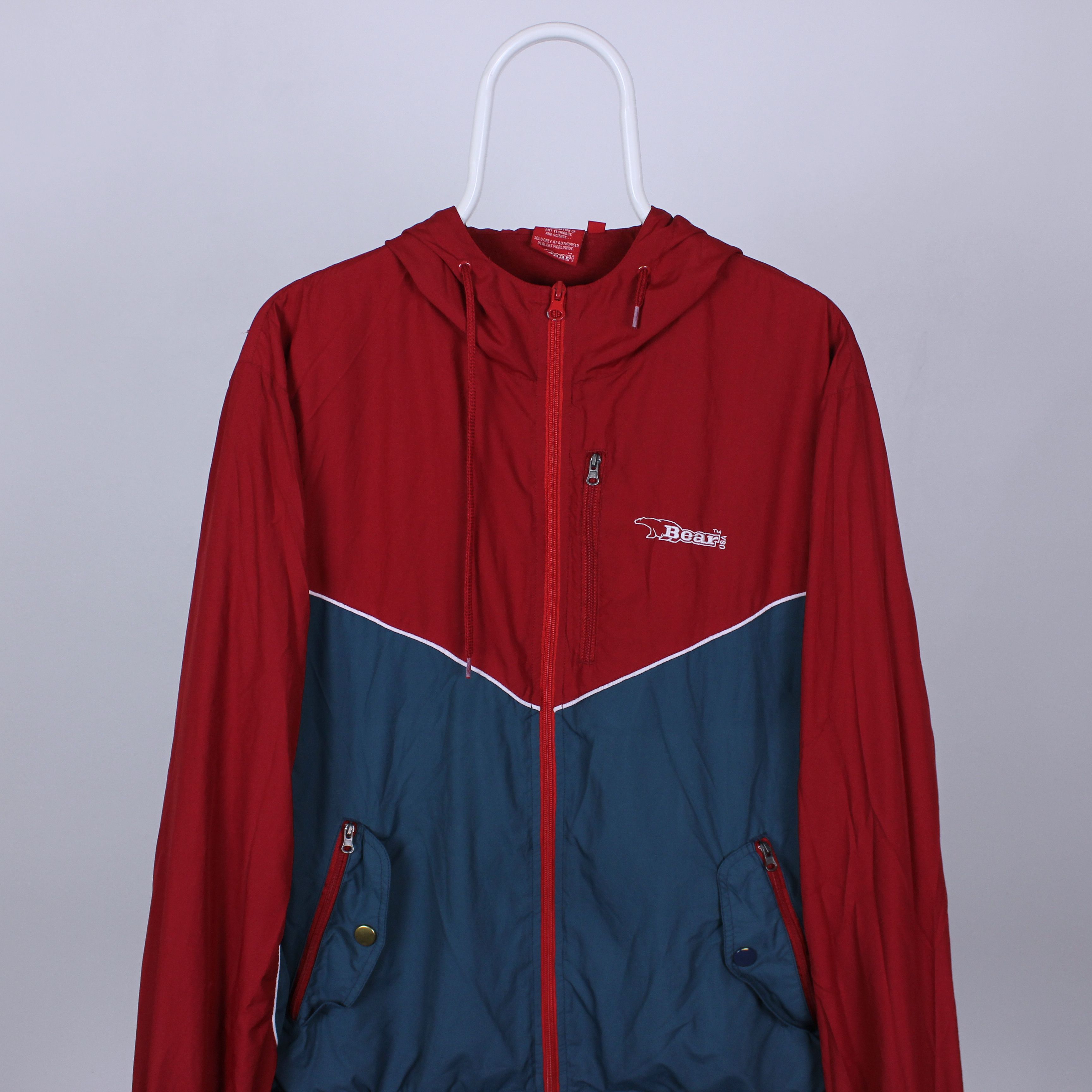 Vintage Bear usa light jacket men big logo red L Size US L / EU 52-54 / 3 - 4 Thumbnail