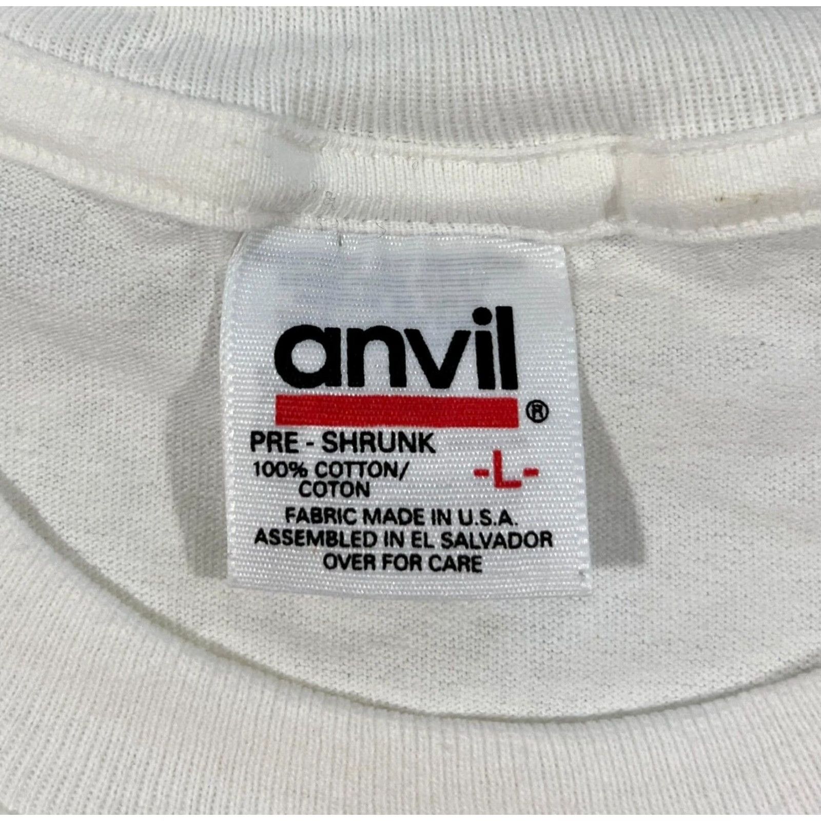 Anvil VINTAGE Anvil T-Shirt Waikiki Beach Hawaii 90s White Cotton Short Sleeve Crew Neck L Mens Size US L / EU 52-54 / 3 - 7 Thumbnail
