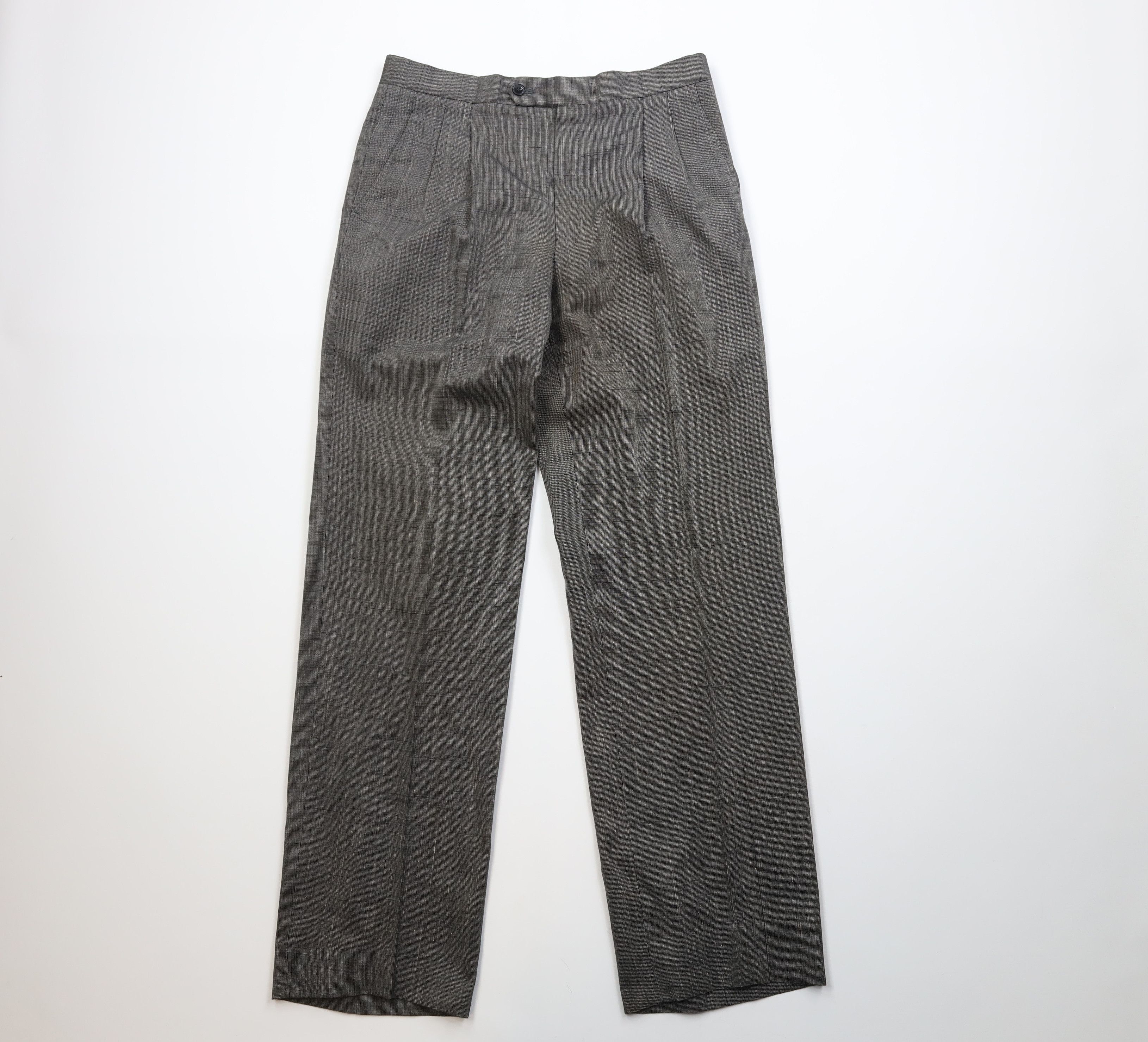 Vintage Vintage 60s Rockabilly Wool Blend Knit Wide Leg Chino Pants Size US 32 / EU 48 - 1 Thumbnail