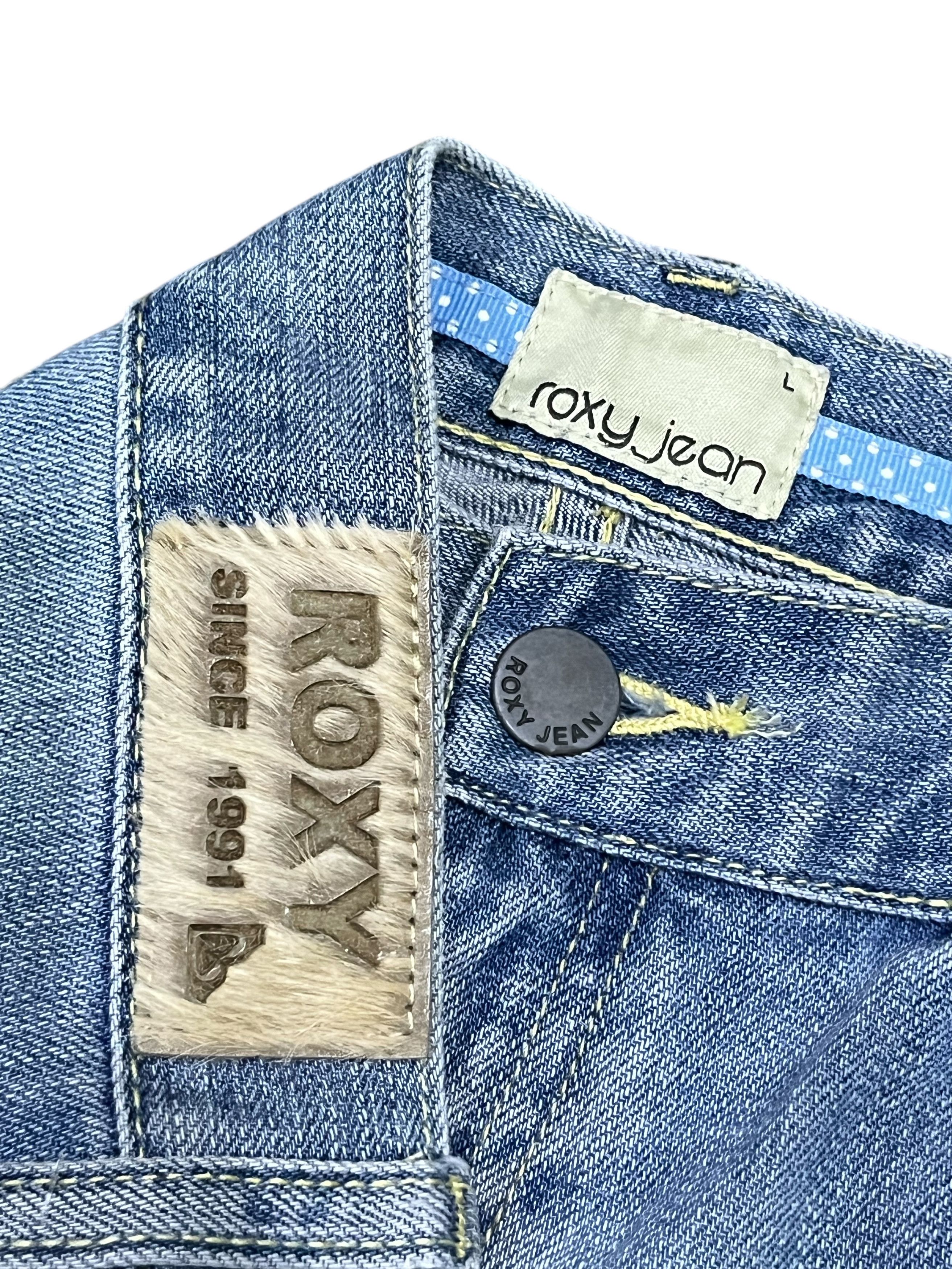 Quiksilver DOPE🔥ROXY Paint Splatter Ripped Vintage Flare Denim Size 31" - 9 Thumbnail