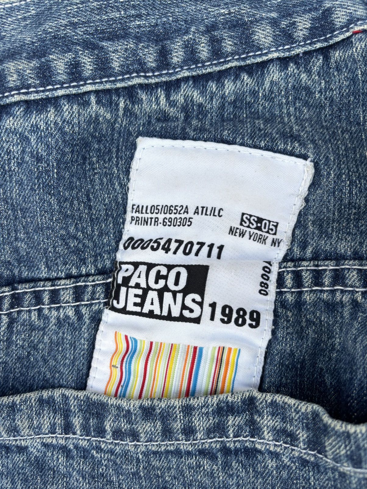 Other Vintage 2005 Paco Jeans Barcode Patch Baggy Denim 36x32 Y2K Size US 36 / EU 52 - 7 Thumbnail