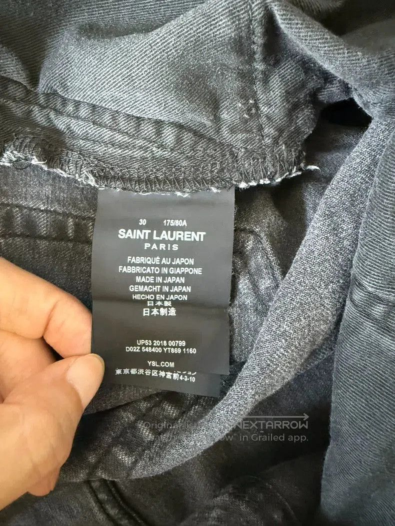 Saint Laurent Paris Saint Laurent Gray Denim Jeans Size 30. Size US 30 / EU 46 - 7 Thumbnail