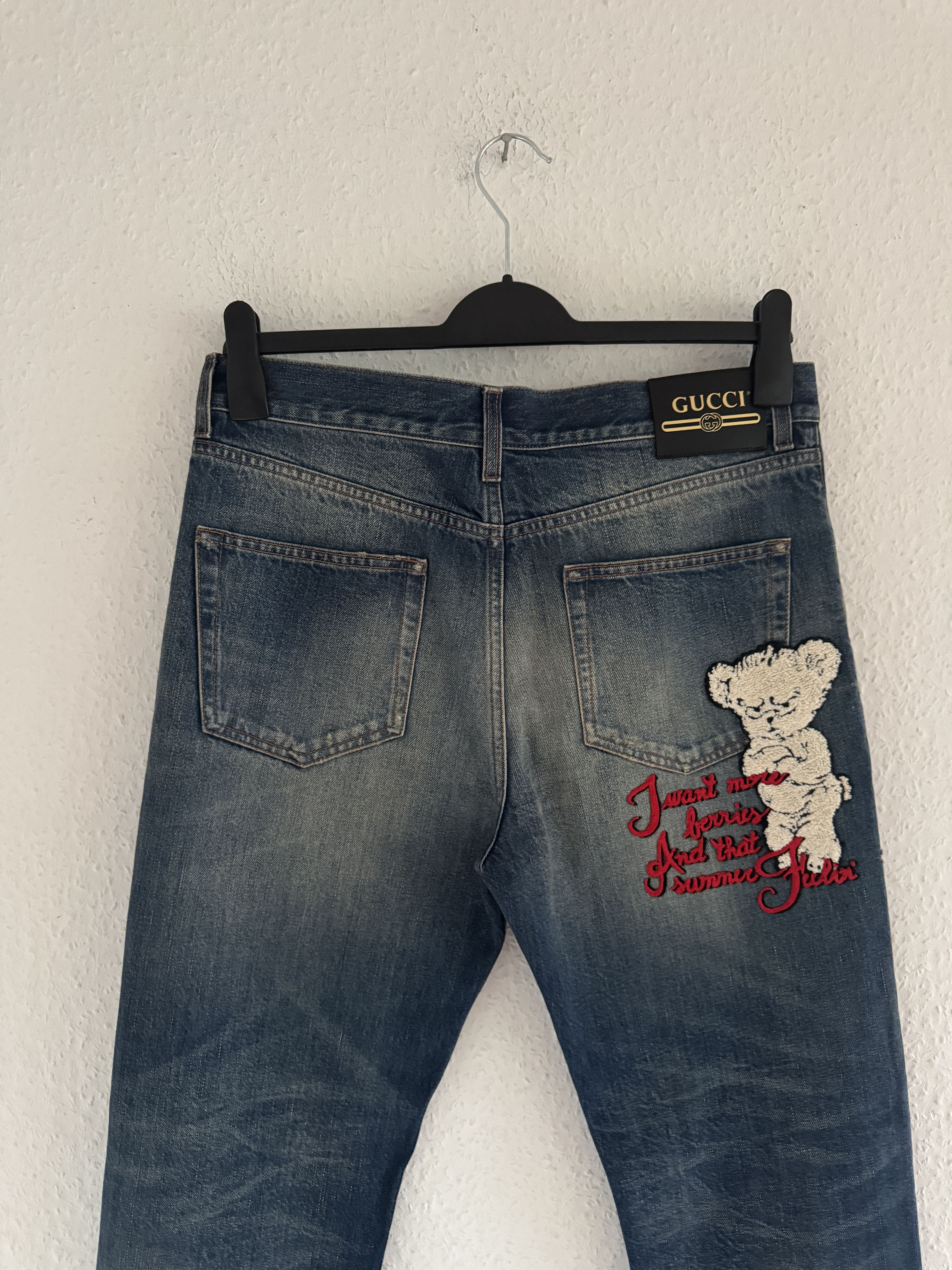 Gucci Harry Styles HA HA HA Destroyed Denim Jeans Size US 34 / EU 50 - 11 Thumbnail