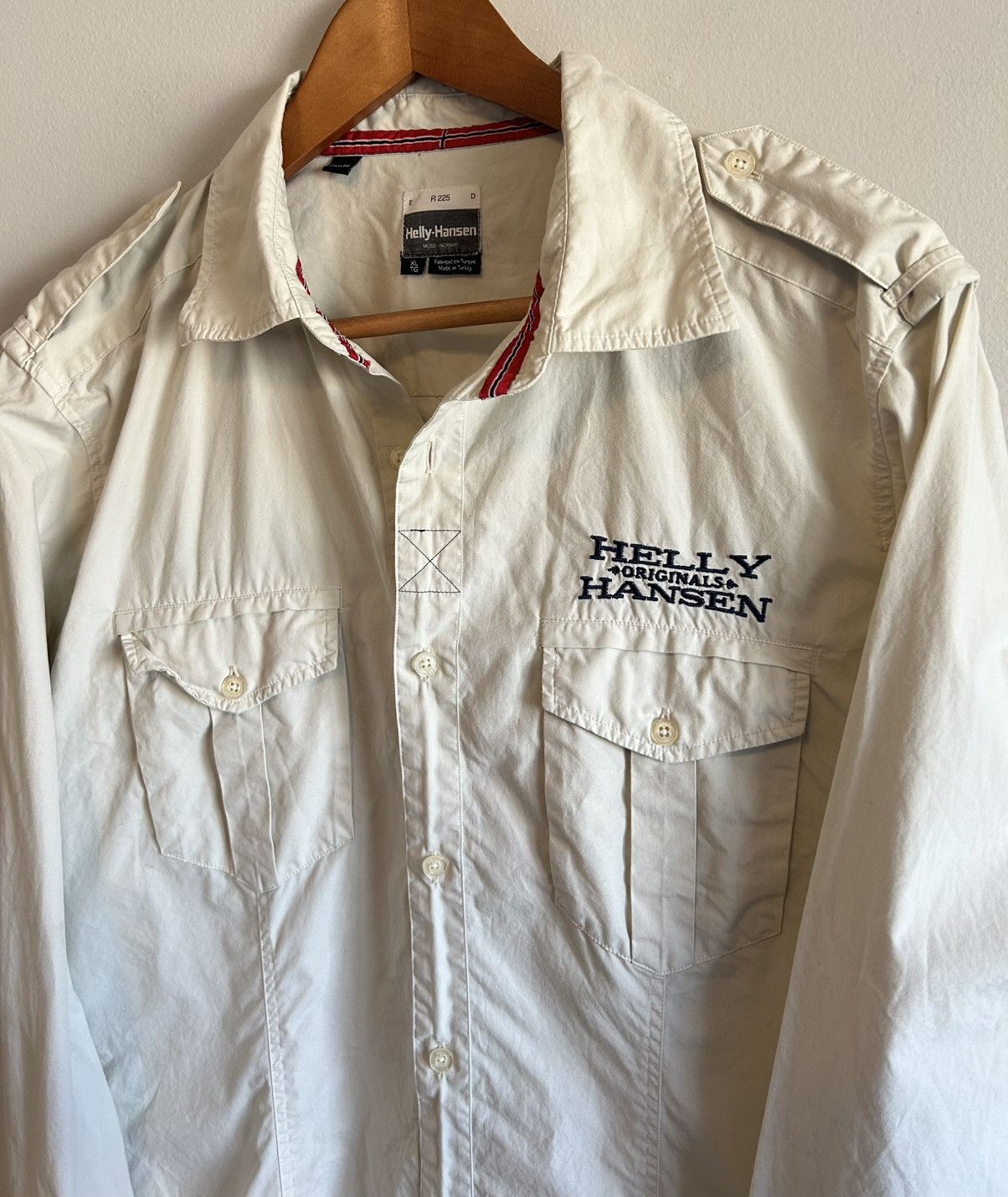 Helly Hansen Vintage 90s Helly Hansen Mens Beige Collared Button Shirt Size US XL / EU 56 / 4 - 4 Thumbnail
