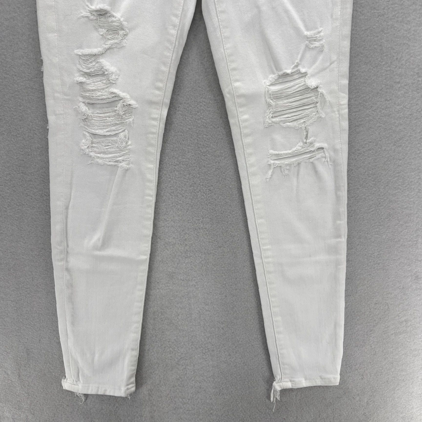 American Eagle Outfitters American Eagle High Rise Jegging Jeans Womens 6 White Distressed Stretch Denim Size 28" / US 6 / IT 42 - 3 Thumbnail