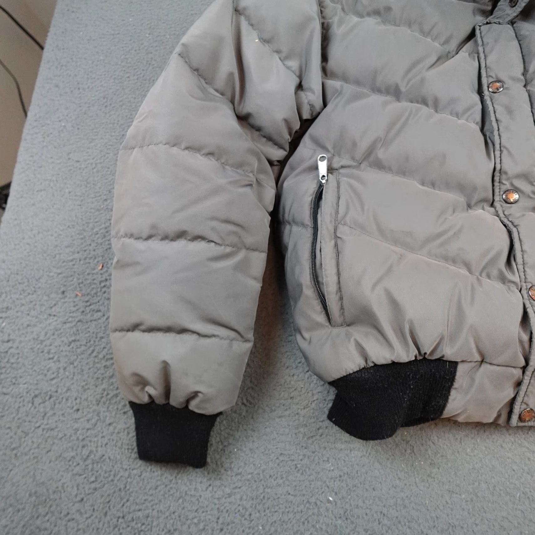 The North Face VINTAGE The North Face Jacket Mens Medium Gray Down Puffer Bomber USA 80s Size M / US 6-8 / IT 42-44 - 3 Thumbnail