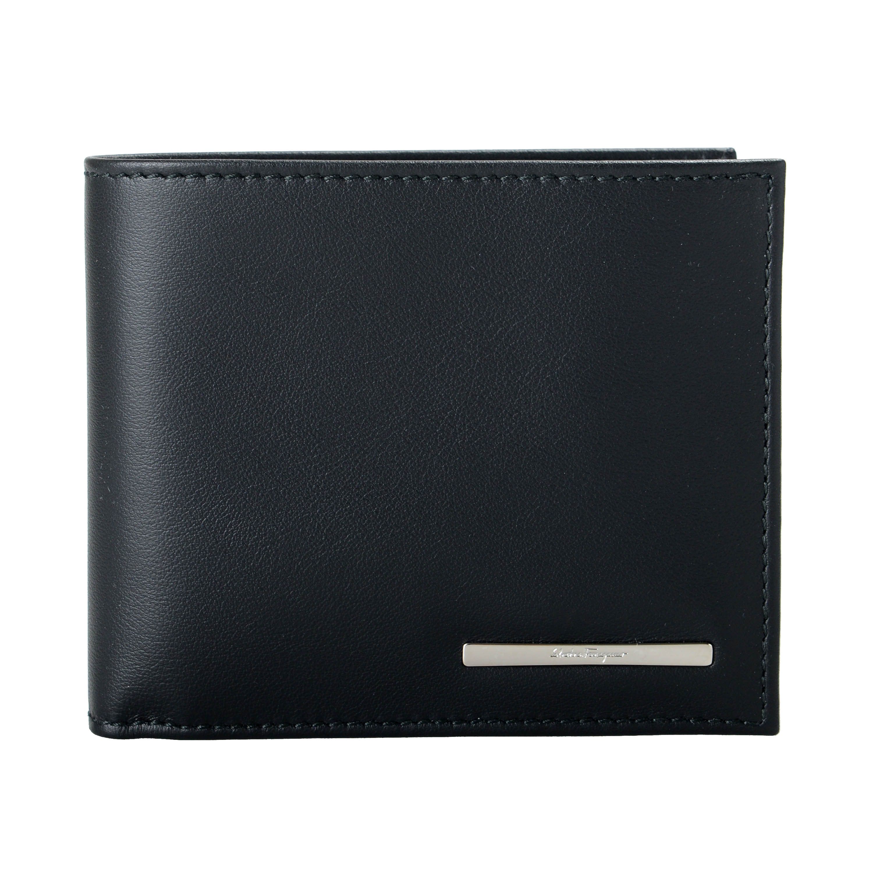 Salvatore Ferragamo o1s1rm0924 Size: OS / Leather Bi-fold Wallet in Black Size ONE SIZE - 1 Thumbnail