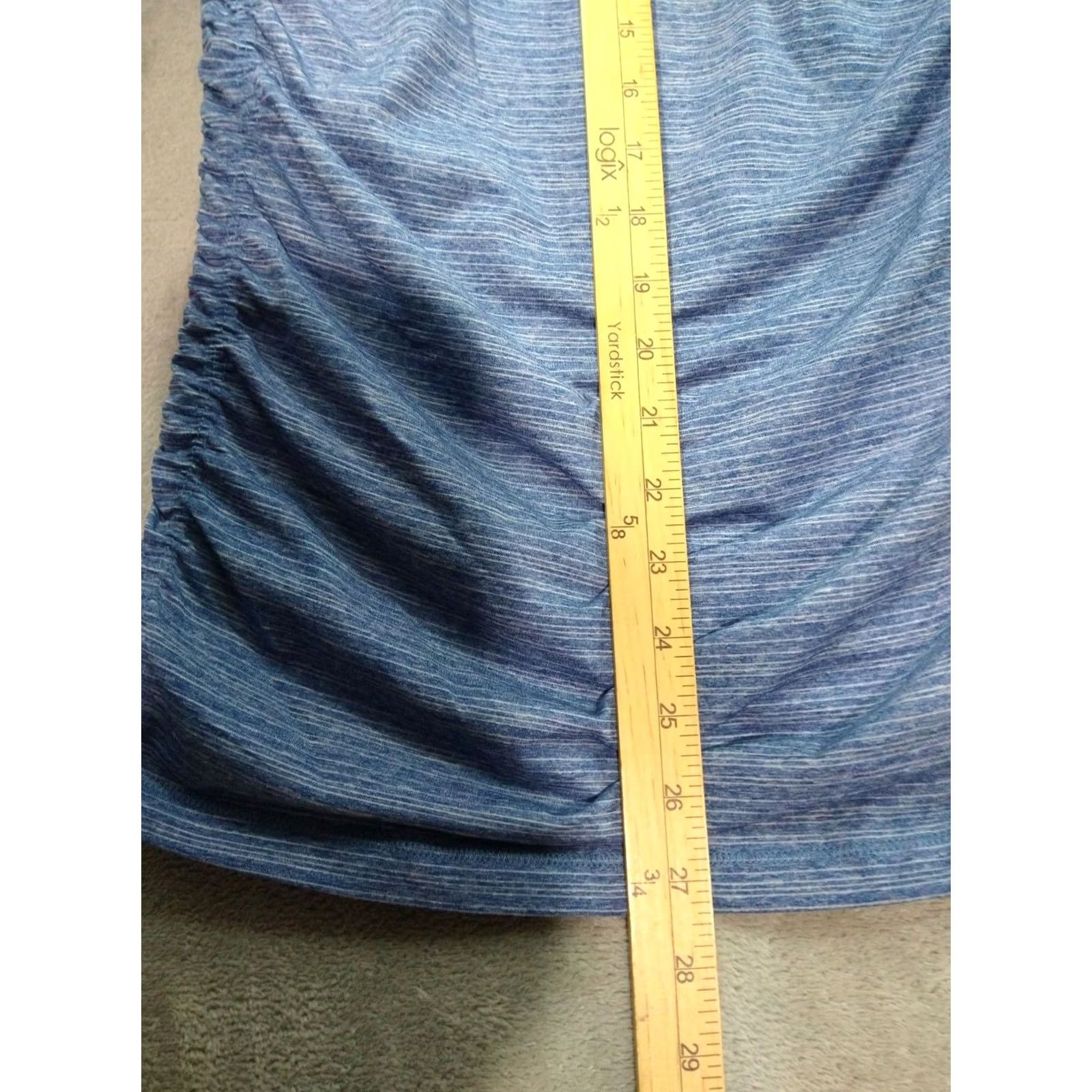 Eddie Bauer Eddie Bauer Shirt Womens XS Blue Striped Travex Short Sleeve Scoop Neck Pullover Size XS / US 0-2 / IT 36-38 - 3 Thumbnail