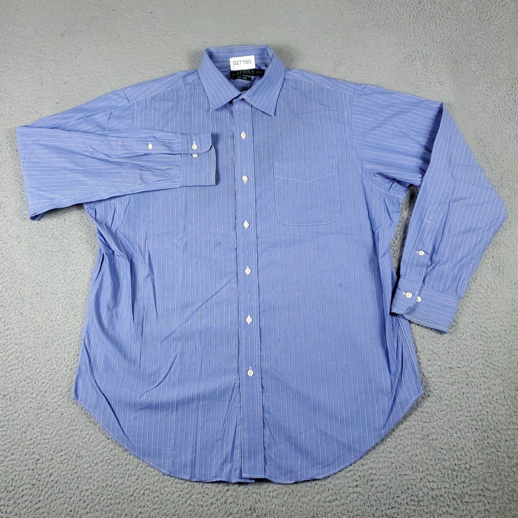 Ralph Lauren Ralph Lauren Shirt Mens 16.5 Blue Striped Dress Shirt Button-Down Long Sleeve Cotton Woven Regular Classic Size 42R - 2 Thumbnail